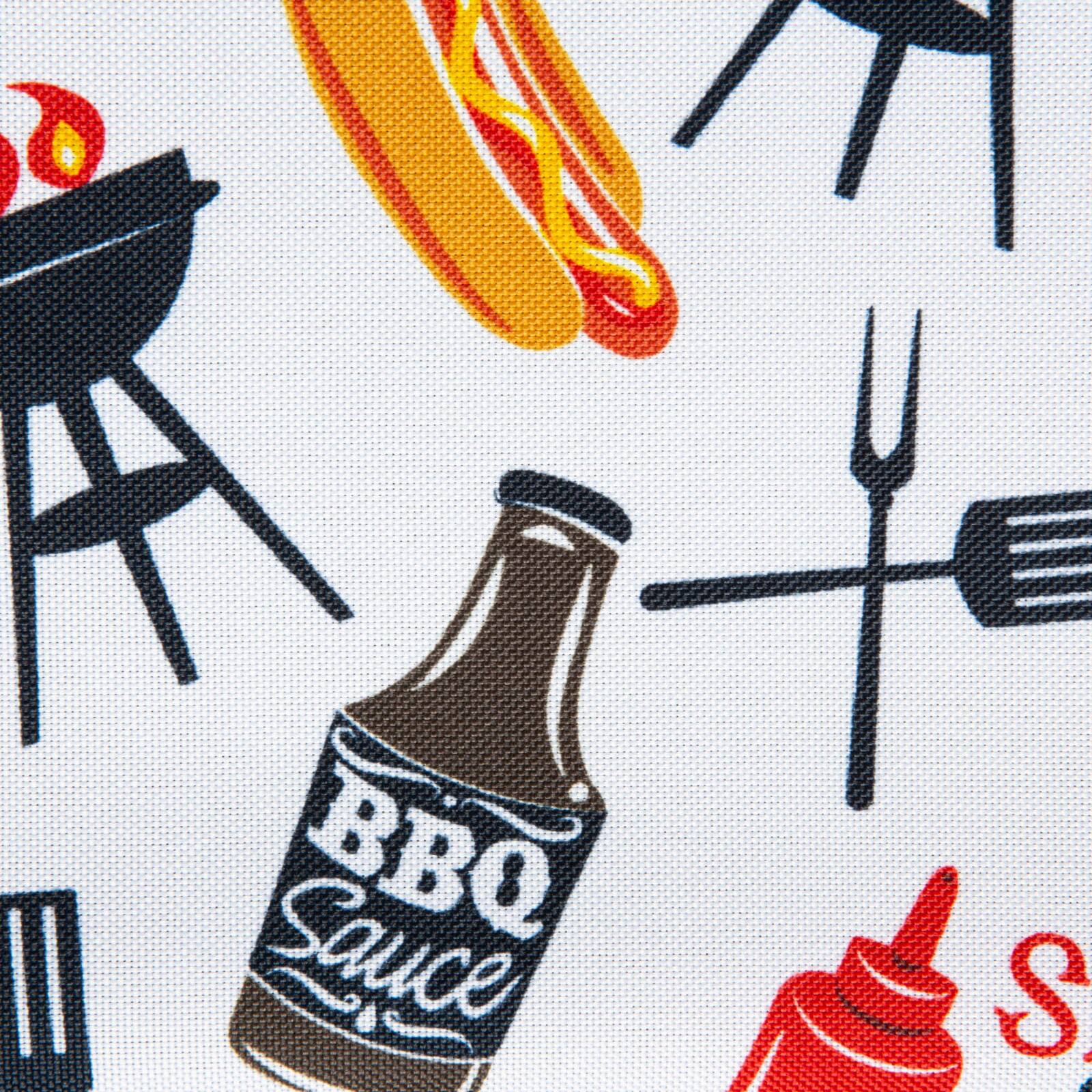 Bbq Fun Print Outdoor Tablecloth 60" Round