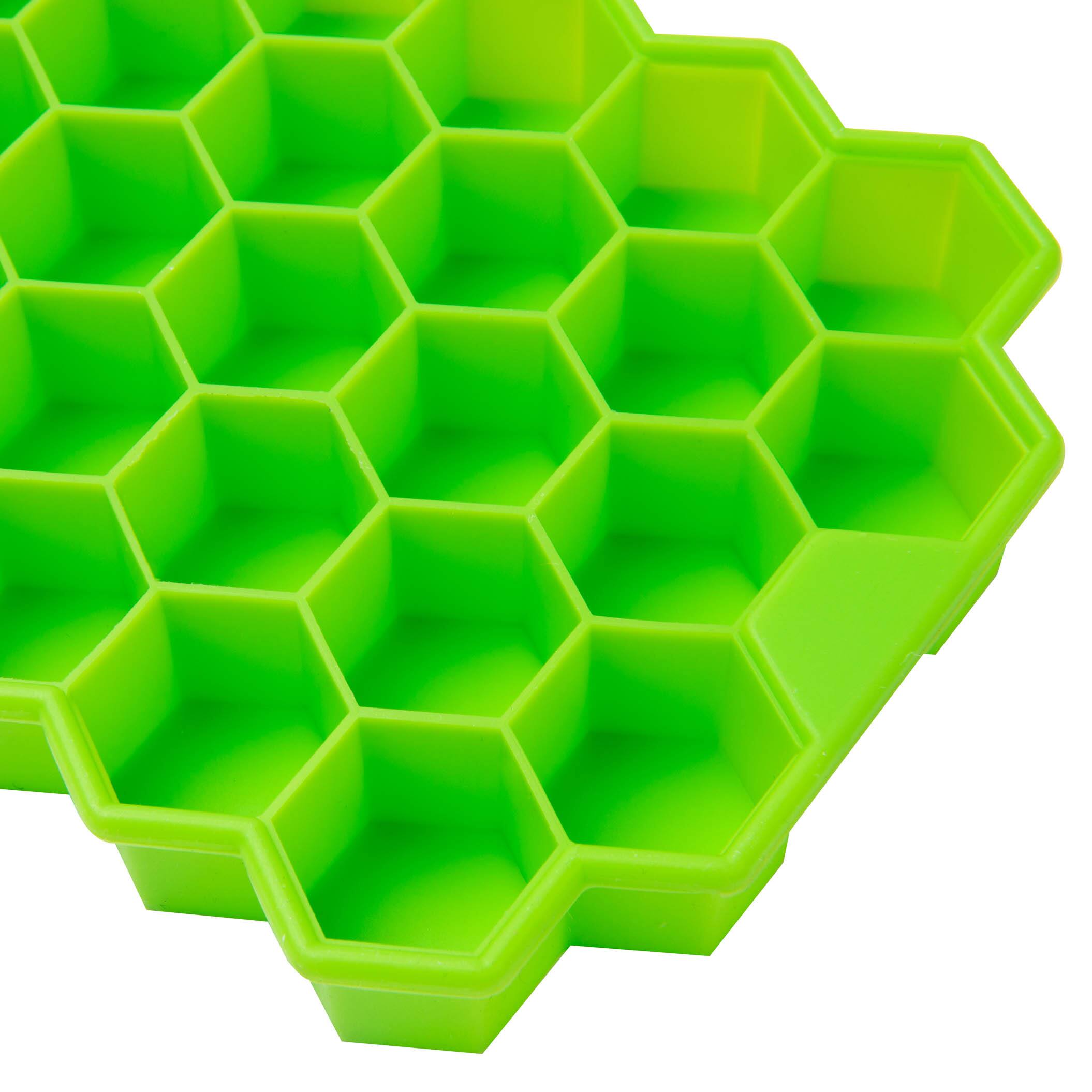 Mind Reader Green Honeycomb Silicone Freezer Tray, 4ct.