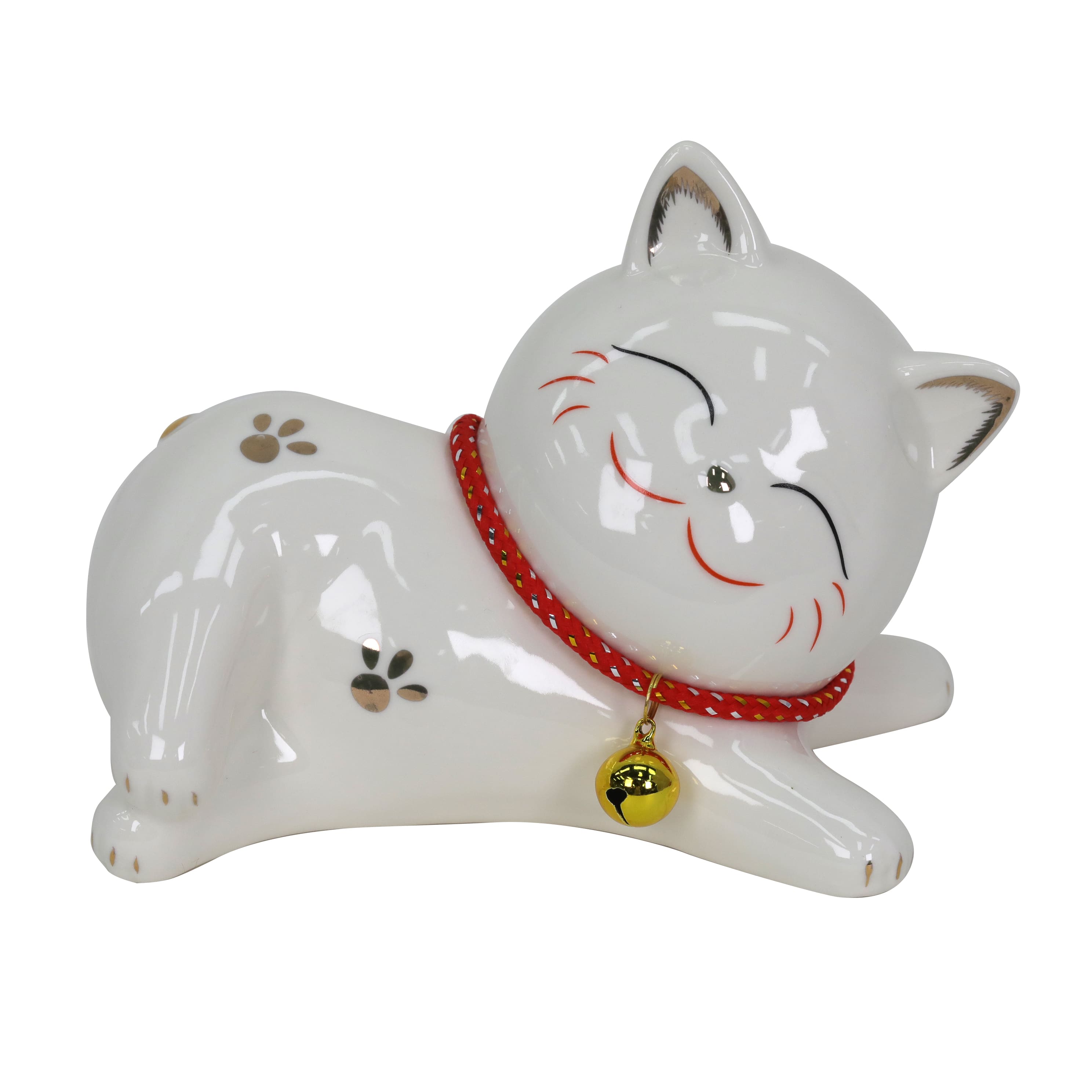 Chat porte-bonheur en c&#xE9;ramique d&#xE9;coratif de table de 17 cm d&#x27;Ashland