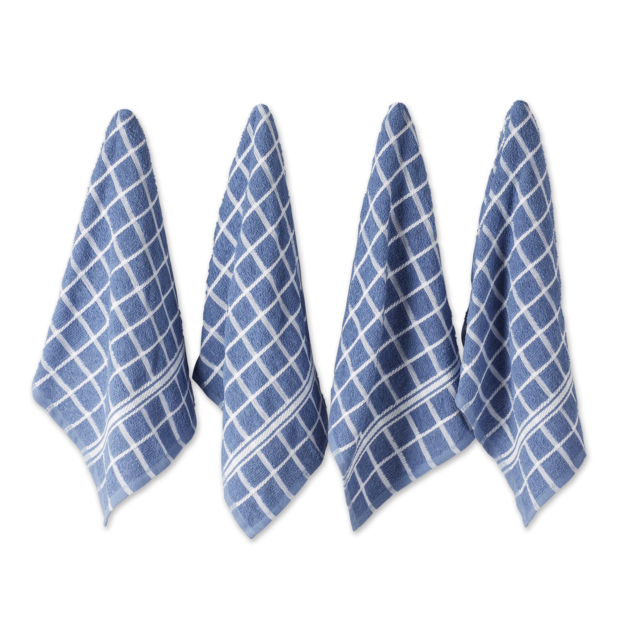 DII® Solid Windowpane Terry Dishtowels, 4ct.