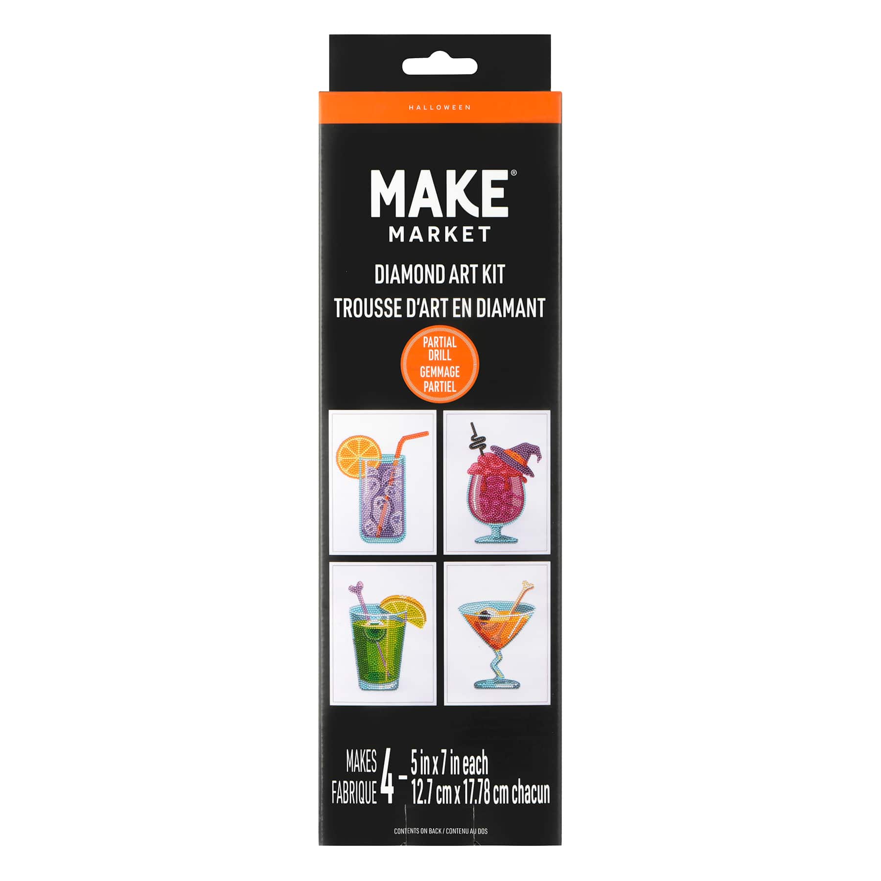 5" x 7" Cocktails Diamond Art Kit by Make Market®