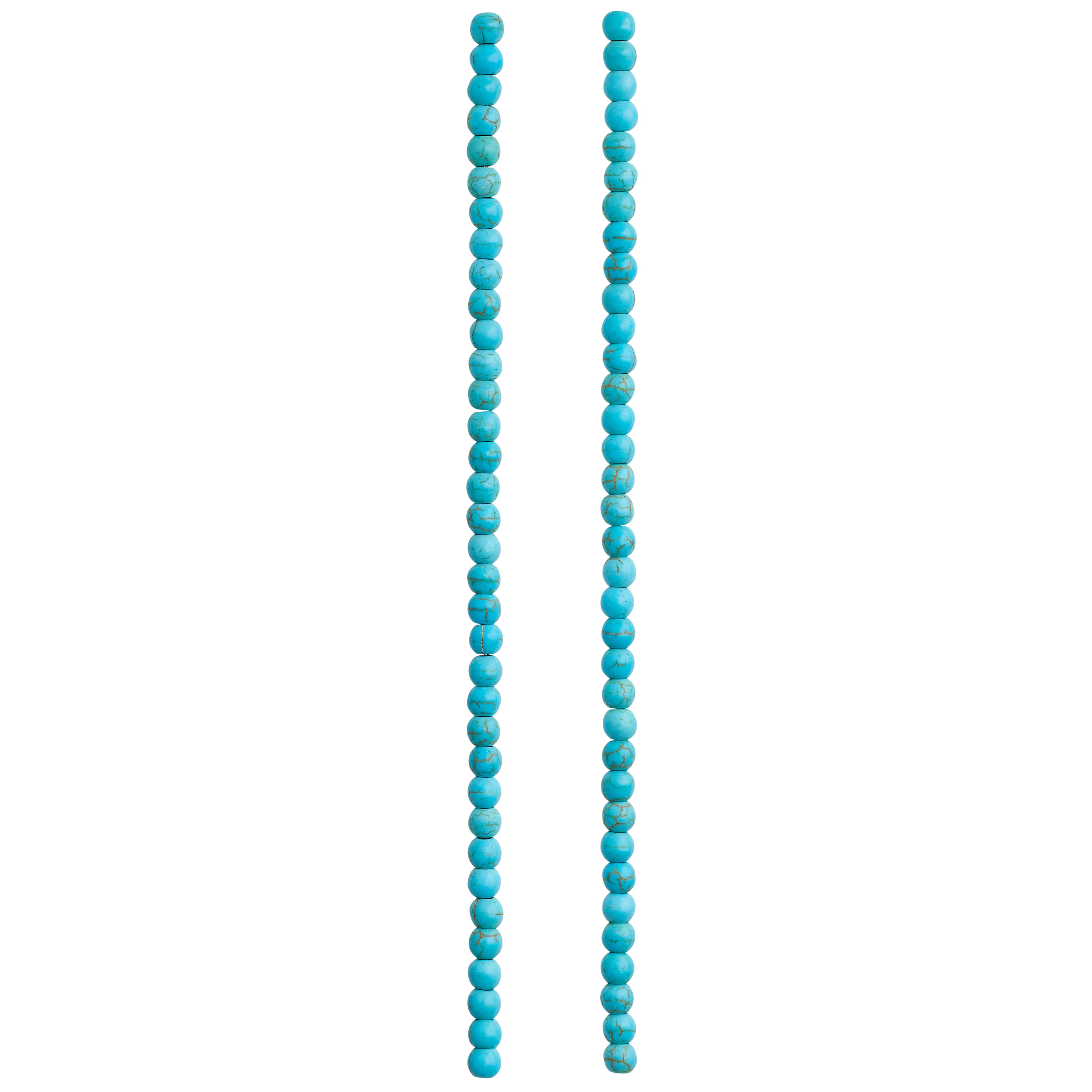 Turquoise Dyed Howlite Rondelle Beads, 4mm by Bead Landing™