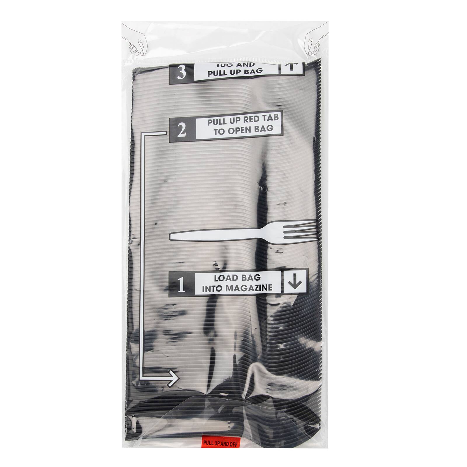 Mind Reader Black Plastic Fork Dispenser Refills, 100ct.