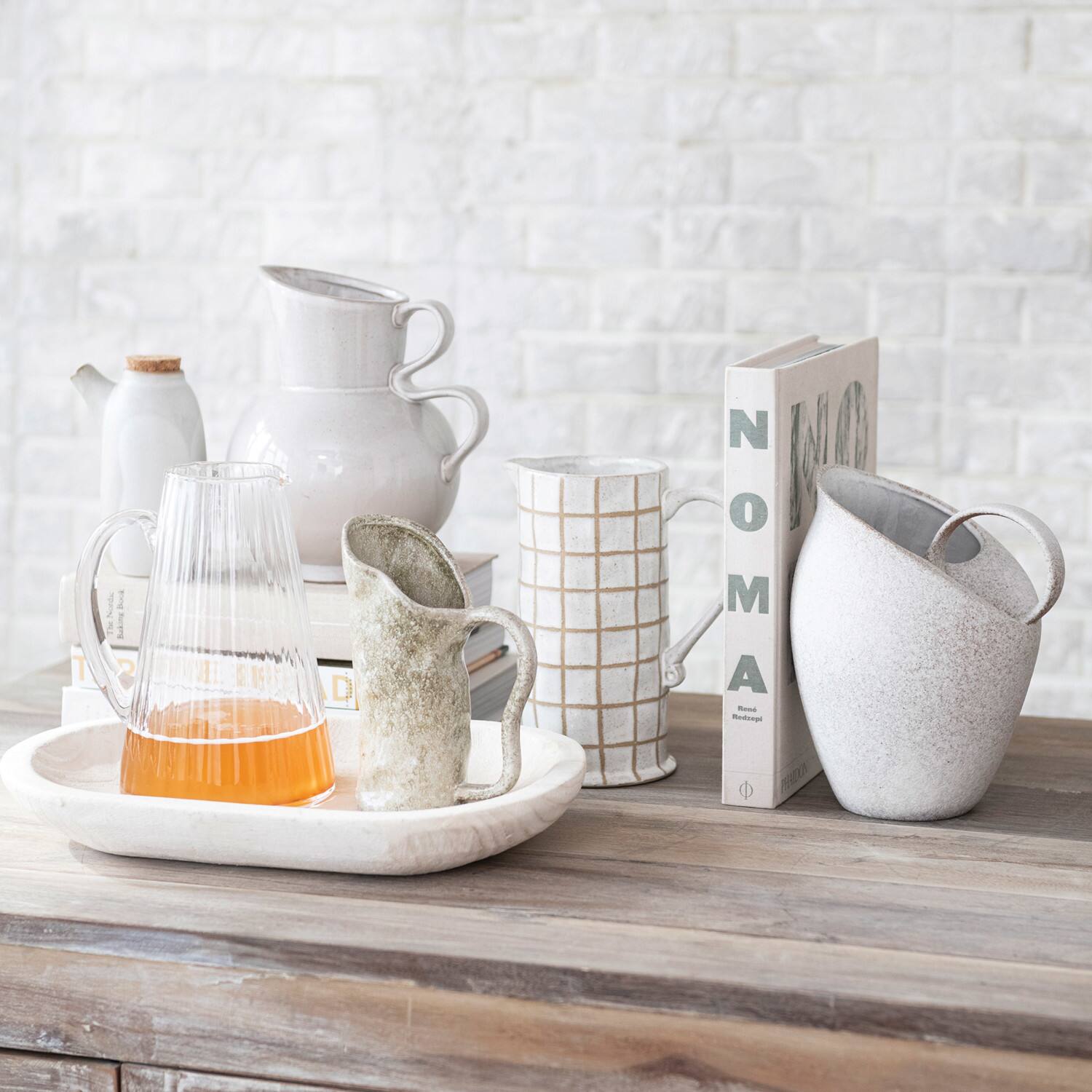 Hello Honey&#xAE; 60oz. Clear Ribbed Glass Pitcher