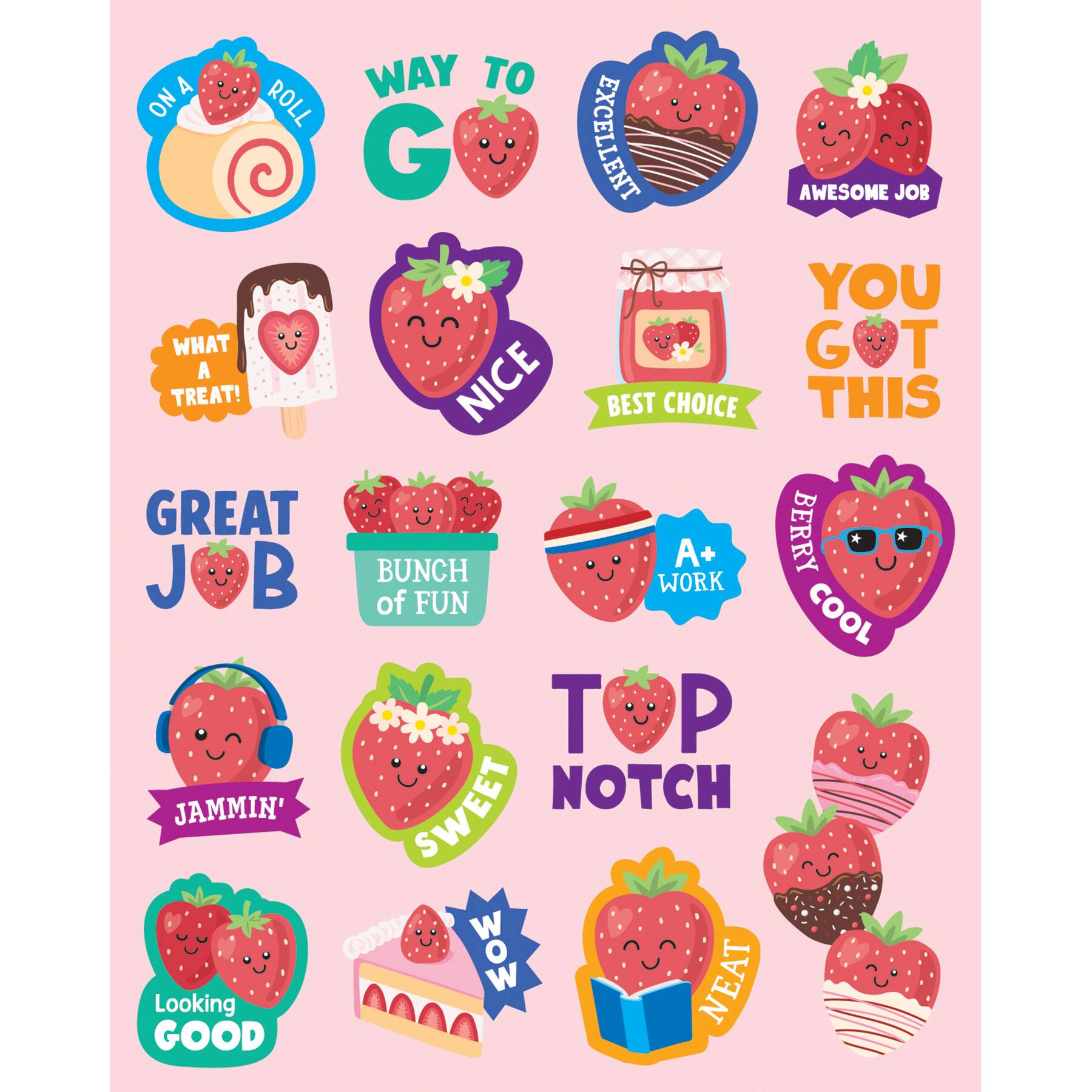 Teacher Created Resources® Strawberry Smelly Stickers, 6 Packs of 114