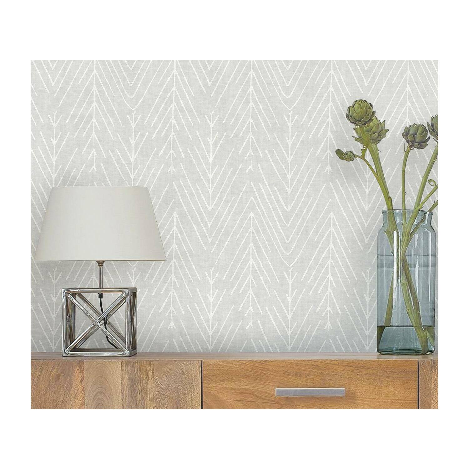 RoomMates Twig Hygge Herringbone Peel &#x26; Stick Wallpaper