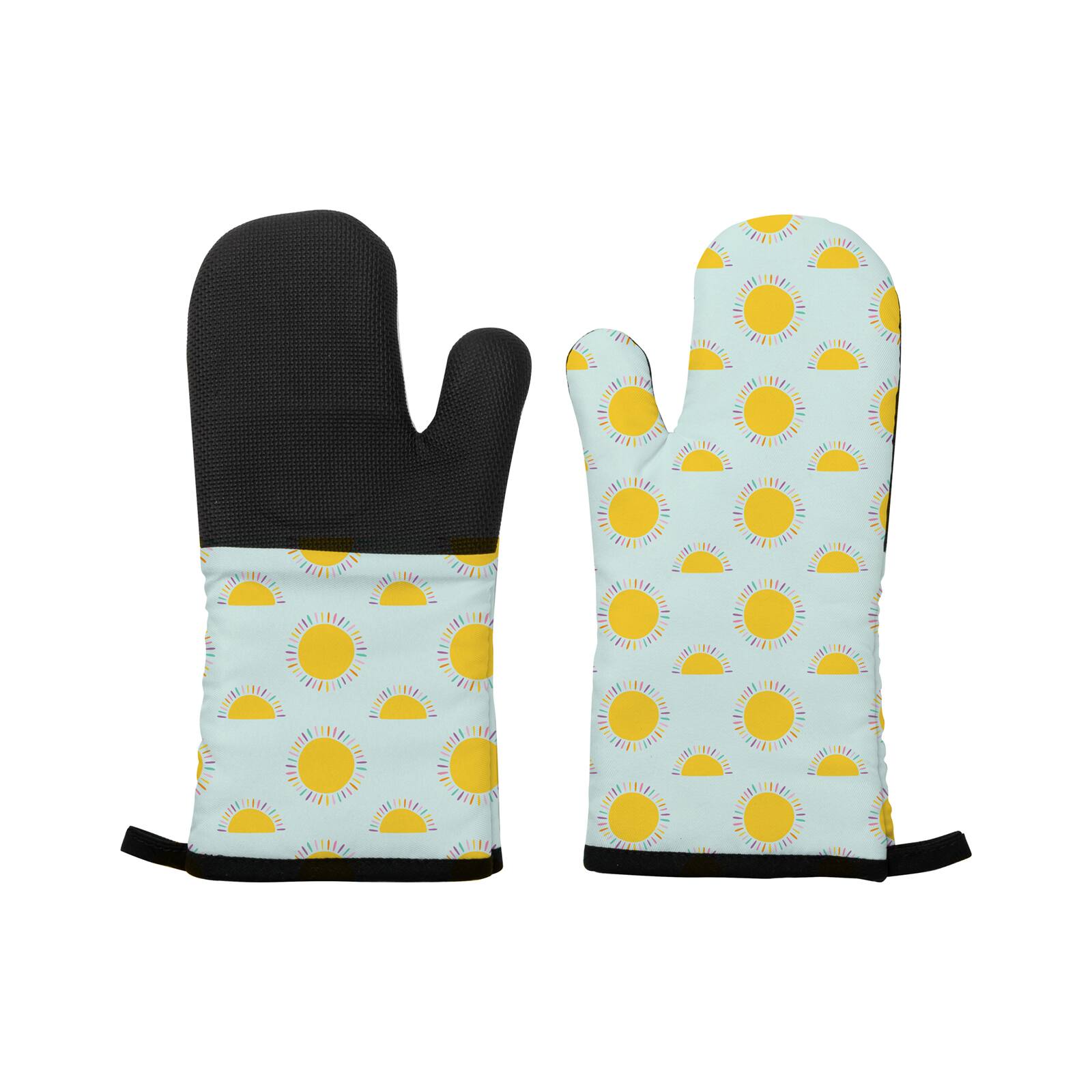 Craft Express Black &#x26; White Oven Glove Set