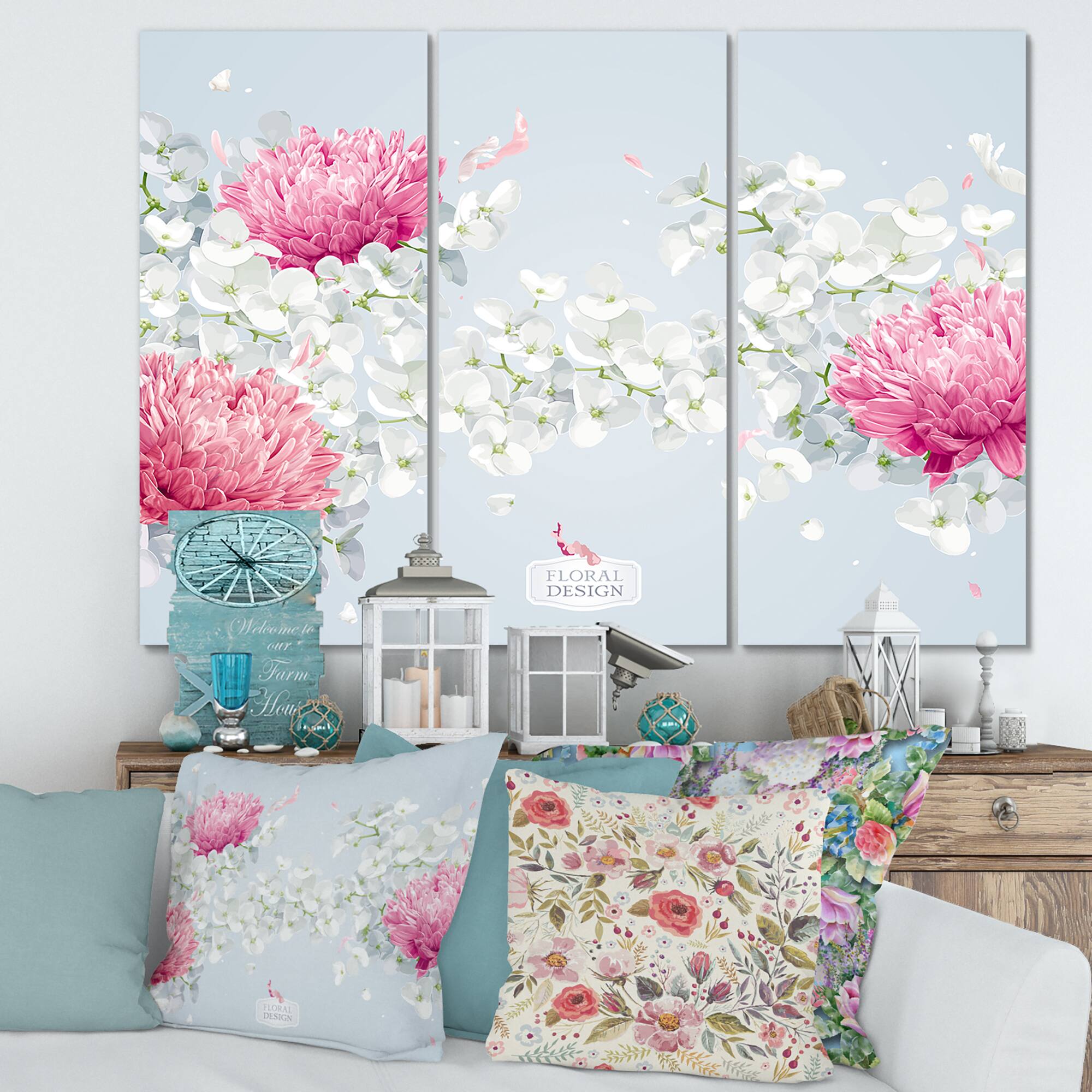 Designart - Chrysanthemums and Apple Blossom