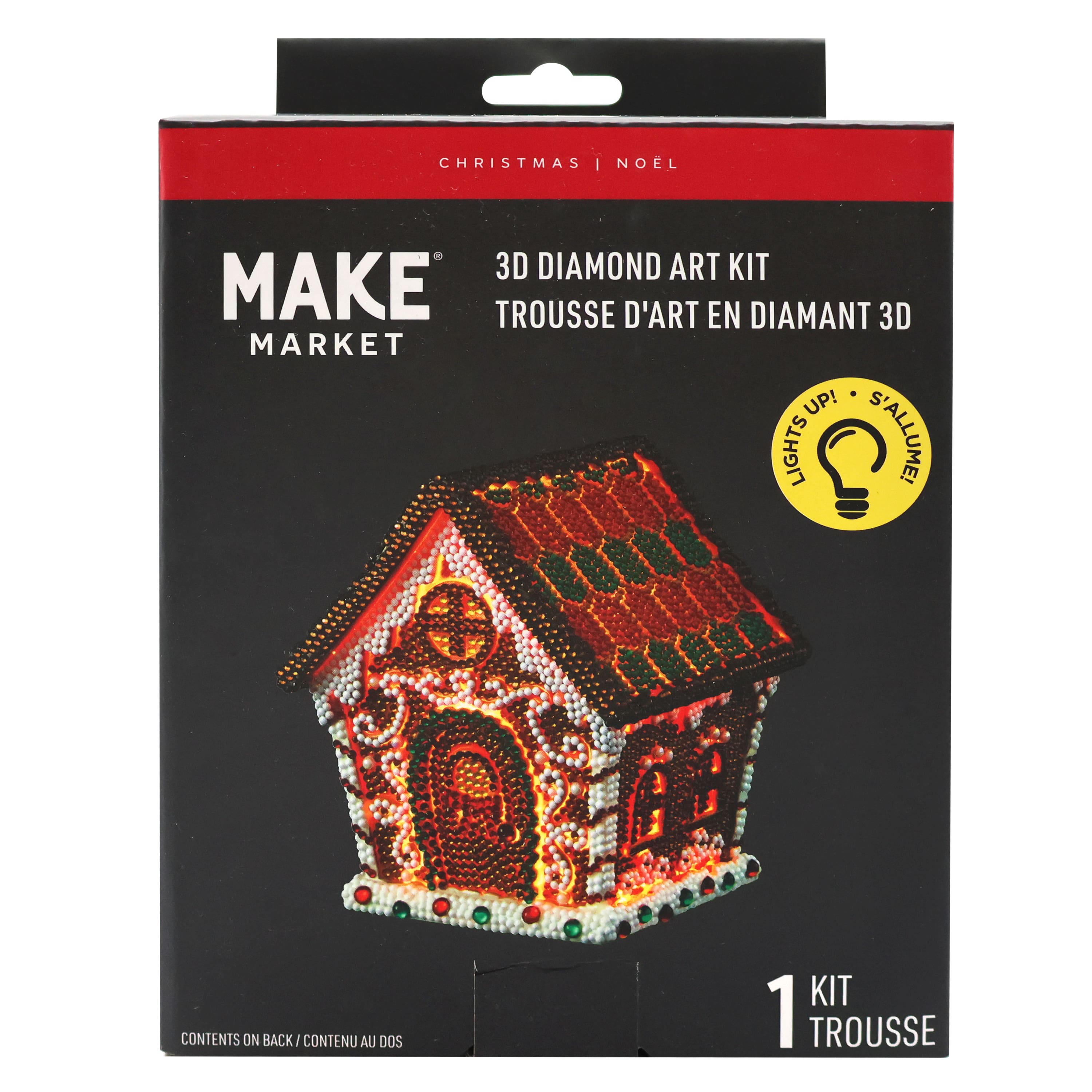3D Gingerbread House LED Diamond Art Kit by Make Market®