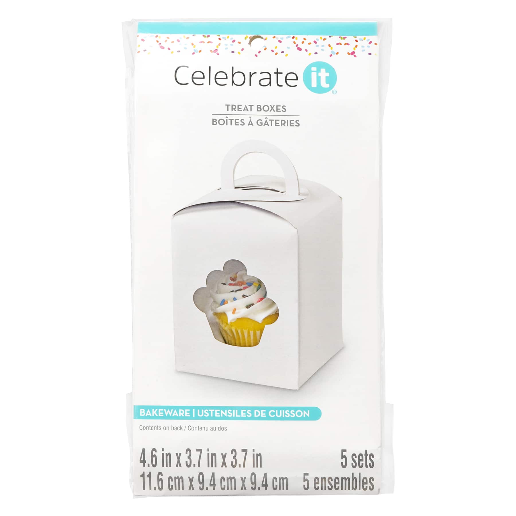 White Cupcake Treat Boxes by Celebrate It&#xAE;, 5ct.