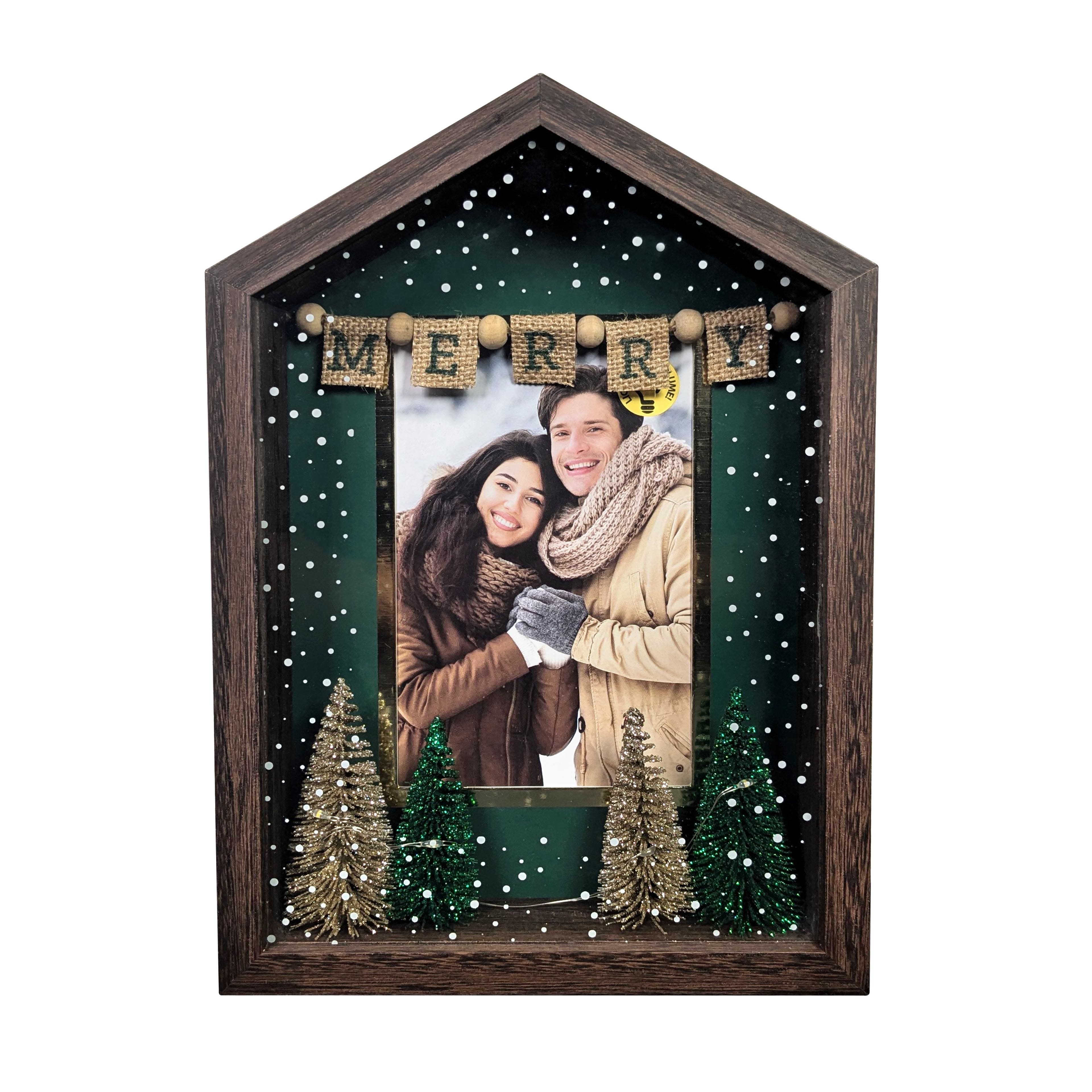 4&#x22; x 6&#x22; LED Merry House Tabletop Frame by Studio D&#xE9;cor&#xAE;