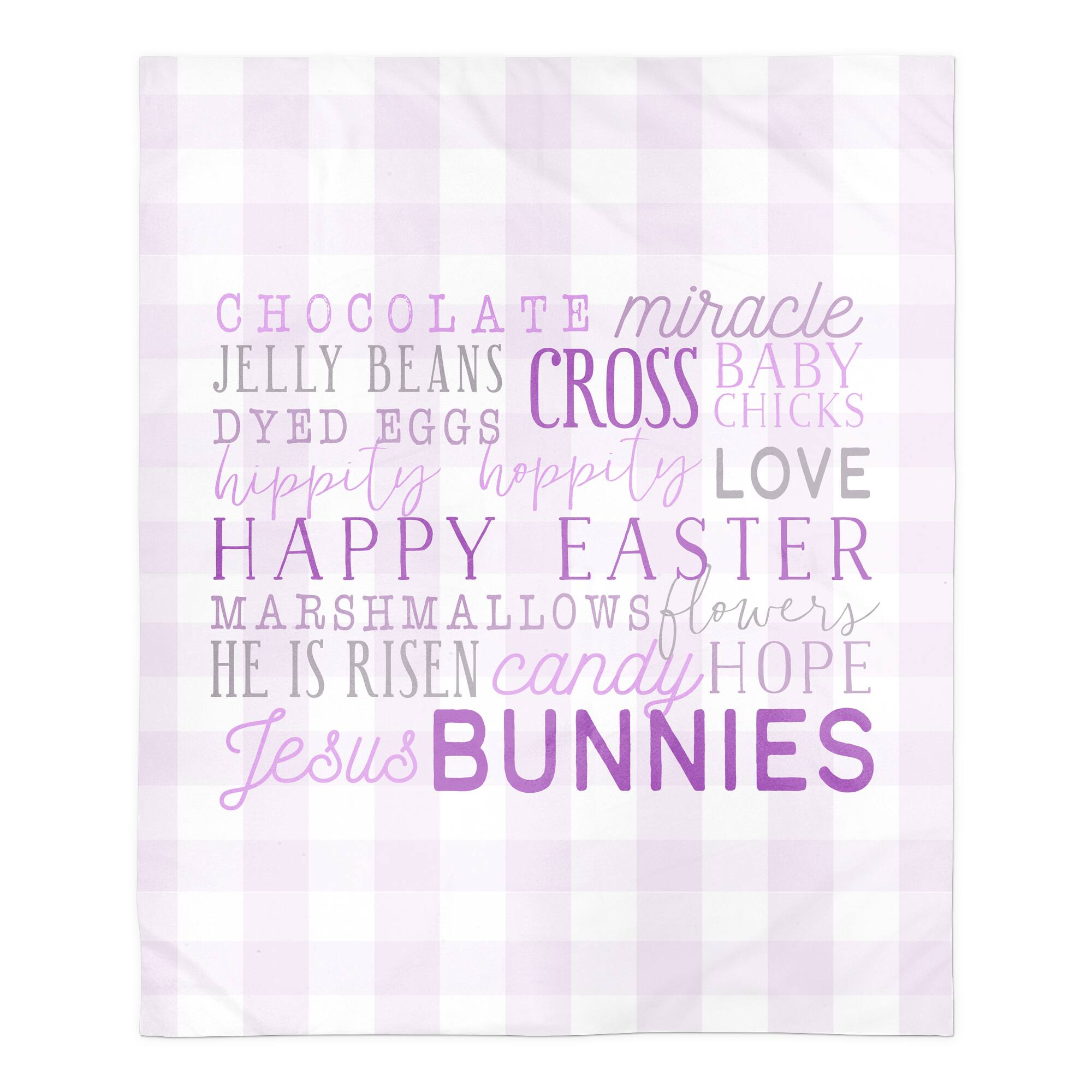 Easter Day Words Blanket 50" x 60" Sherpa Fleece Blanket