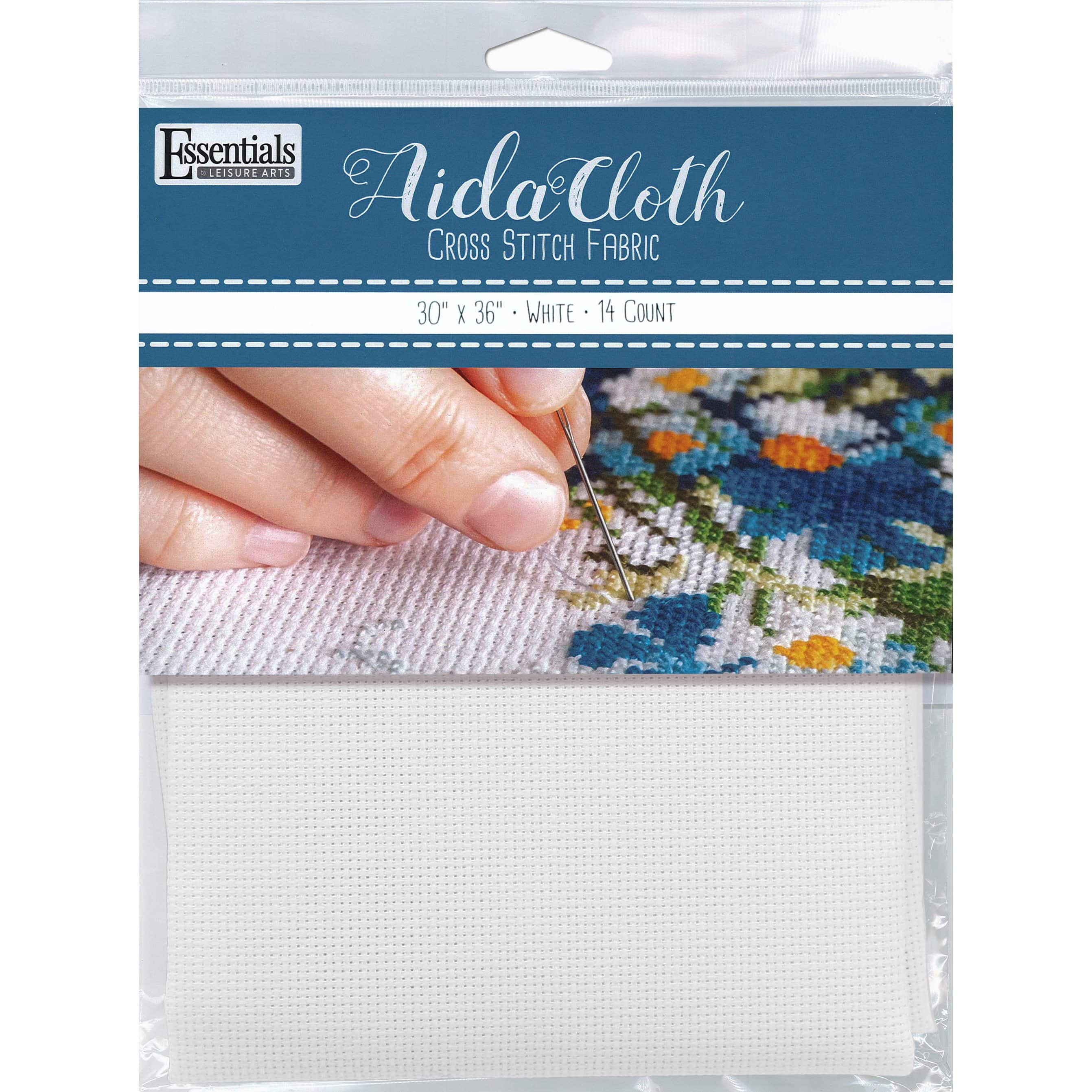 Michaels Bulk 12 Pack: 14 Count Aida Cloth Cross Stitch Fabric by Loops & Threads, 29.5 inch x 36 inch, Size: 30 x 36, Beige