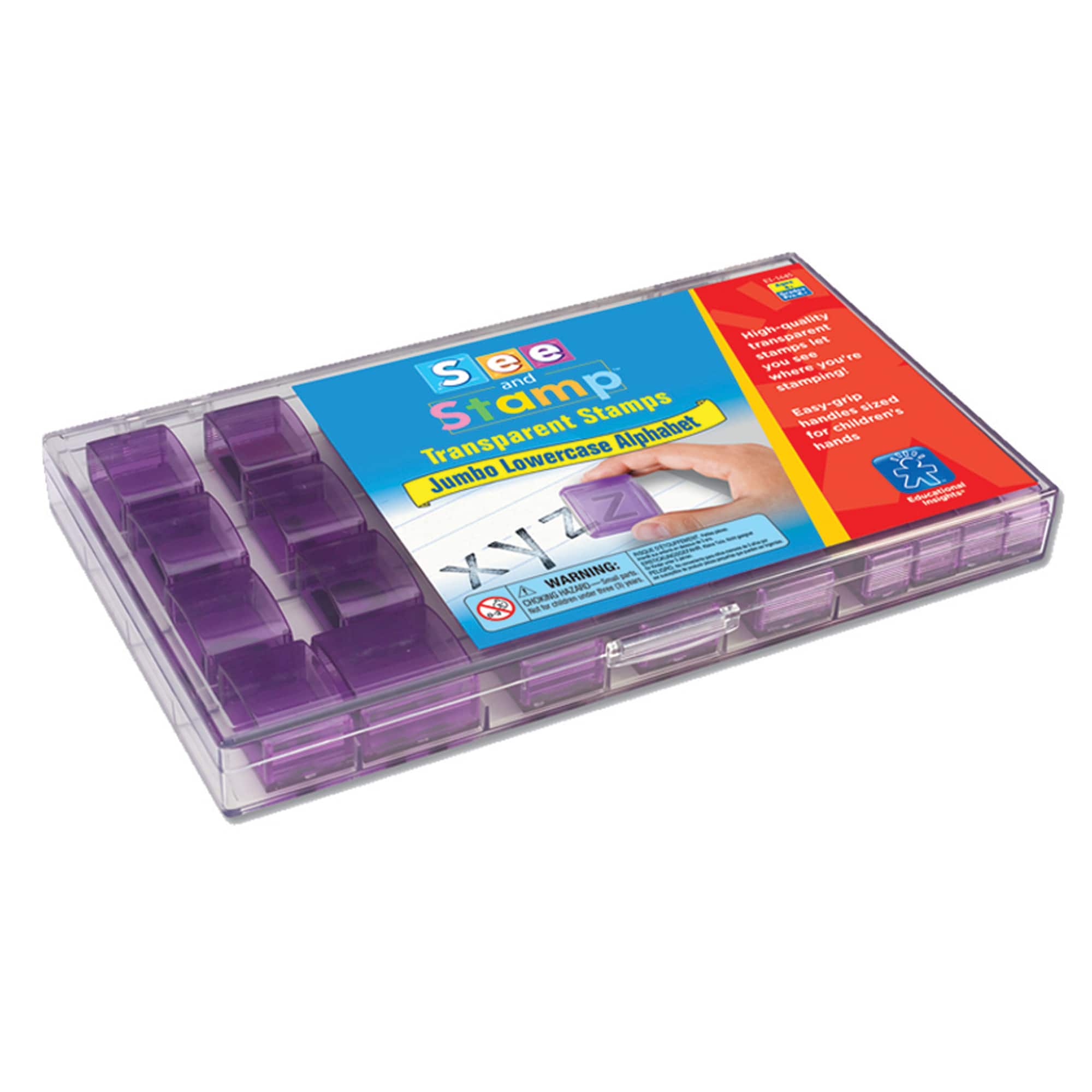 Educational Insights&#xAE; See and Stamp&#x2122; Transparent Jumbo Lowercase Alphabet Stamps