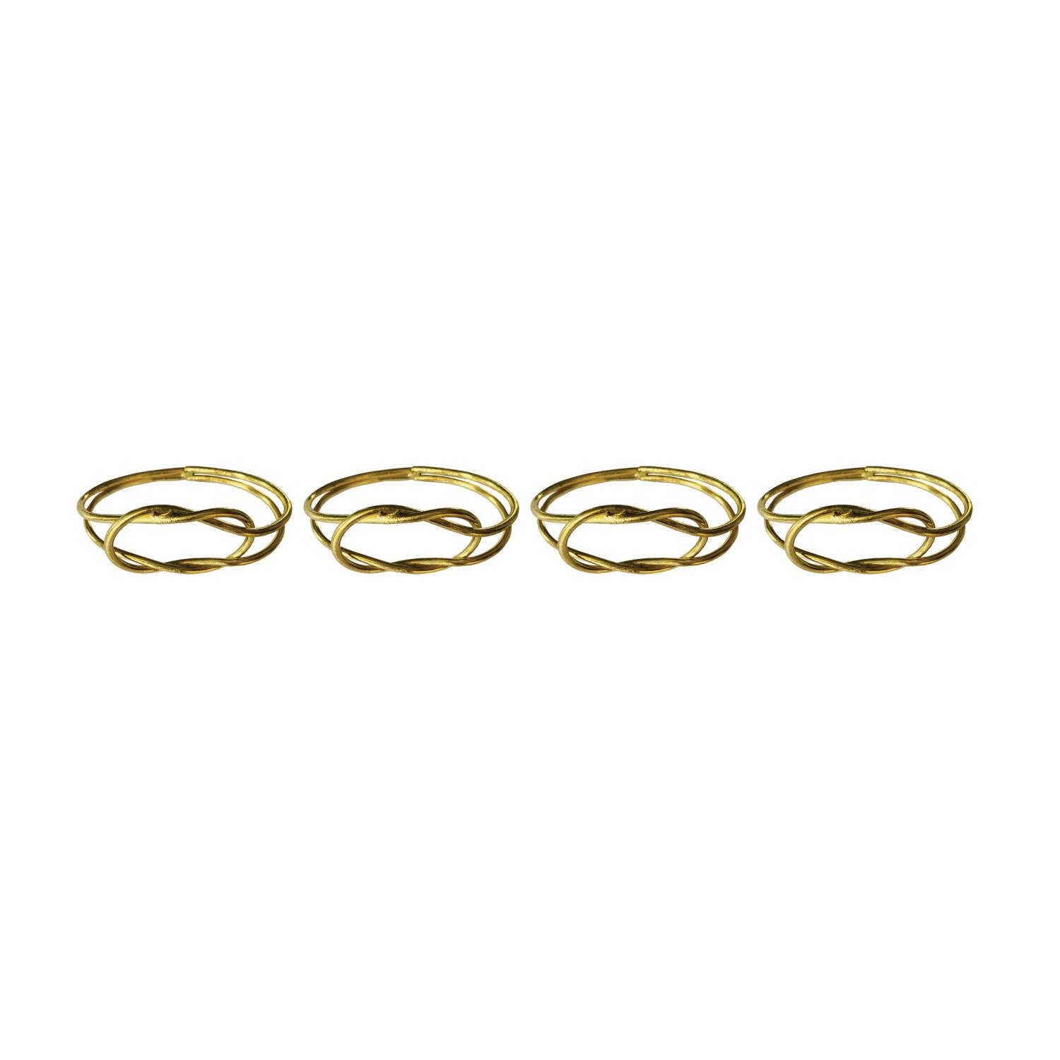Hello Honey&#xAE; Gold Metal Twisted Napkin Rings, 4ct.