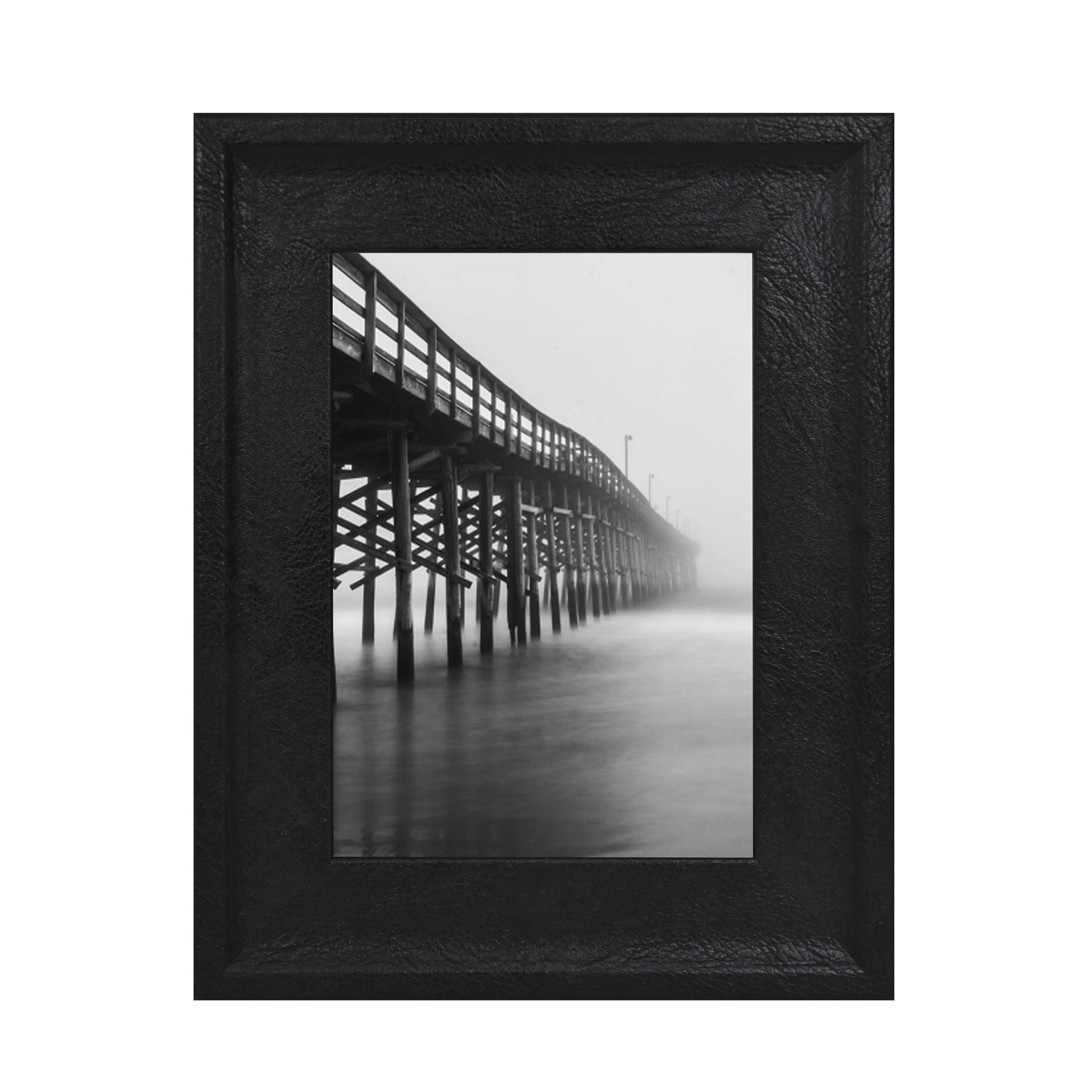 5&#x22; x 7&#x22; Black Faux Leather Tabletop Frame by Studio D&#xE9;cor&#xAE; Treasured Finds