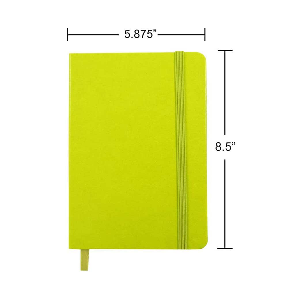 JAM Paper Large Hardcover Notebook with Elastic Band
