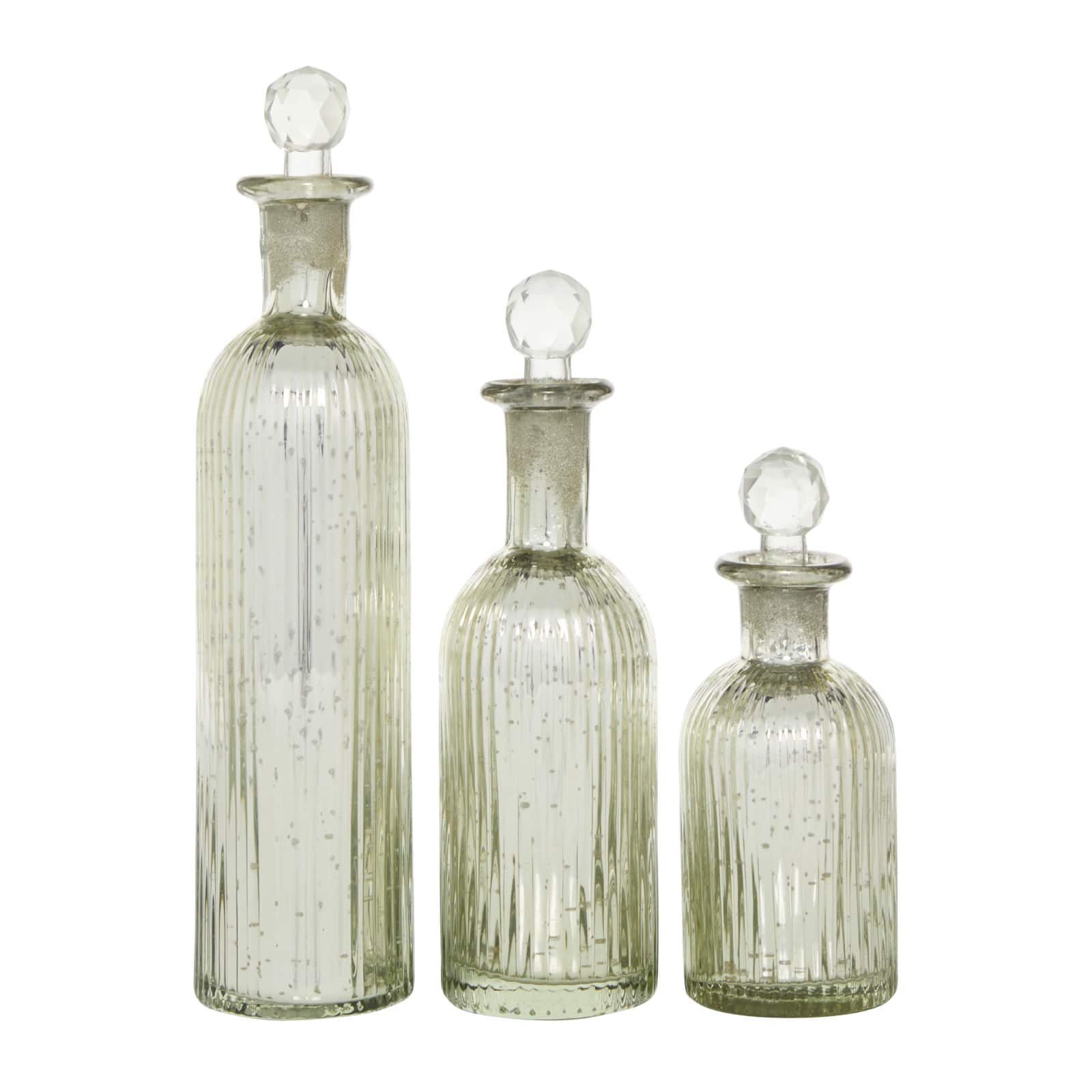 Clear Glass Glam Decorative Jars, 3ct.