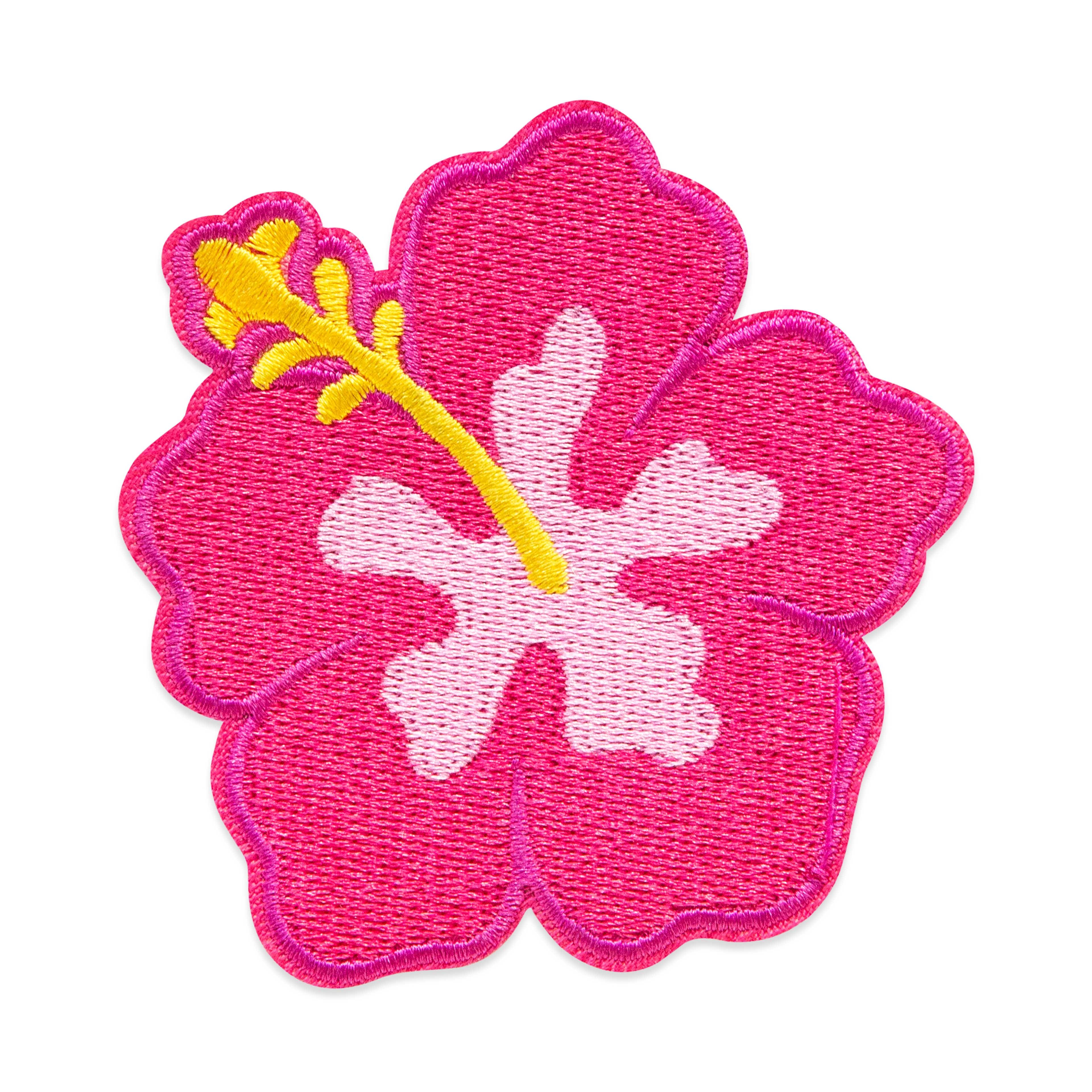 Summer Hibiscus Iron On &#x26; Adhesive Patch by Make Market&#xAE;