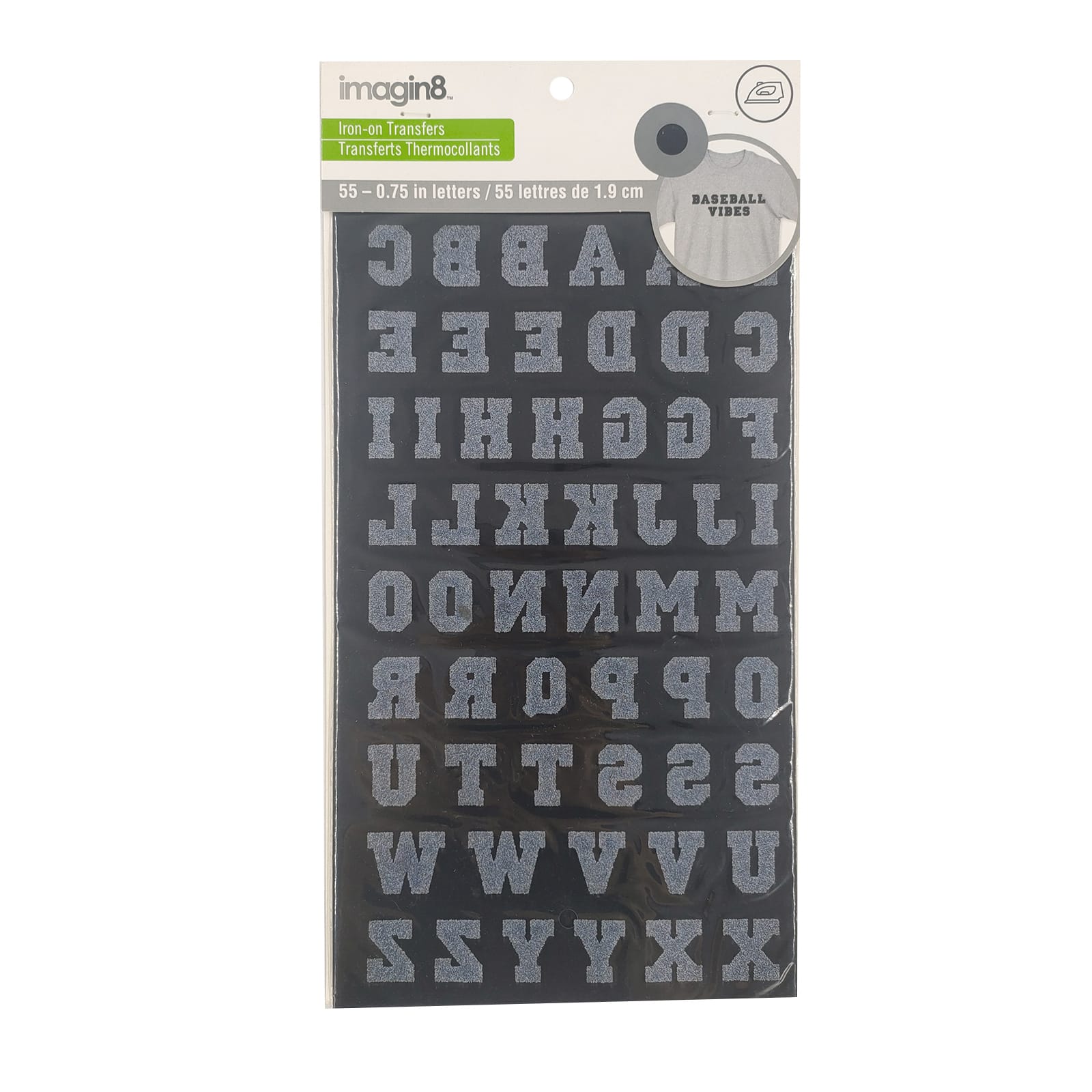 Iron-On Black Flocked Athletic Letters by Imagin8&#x2122;