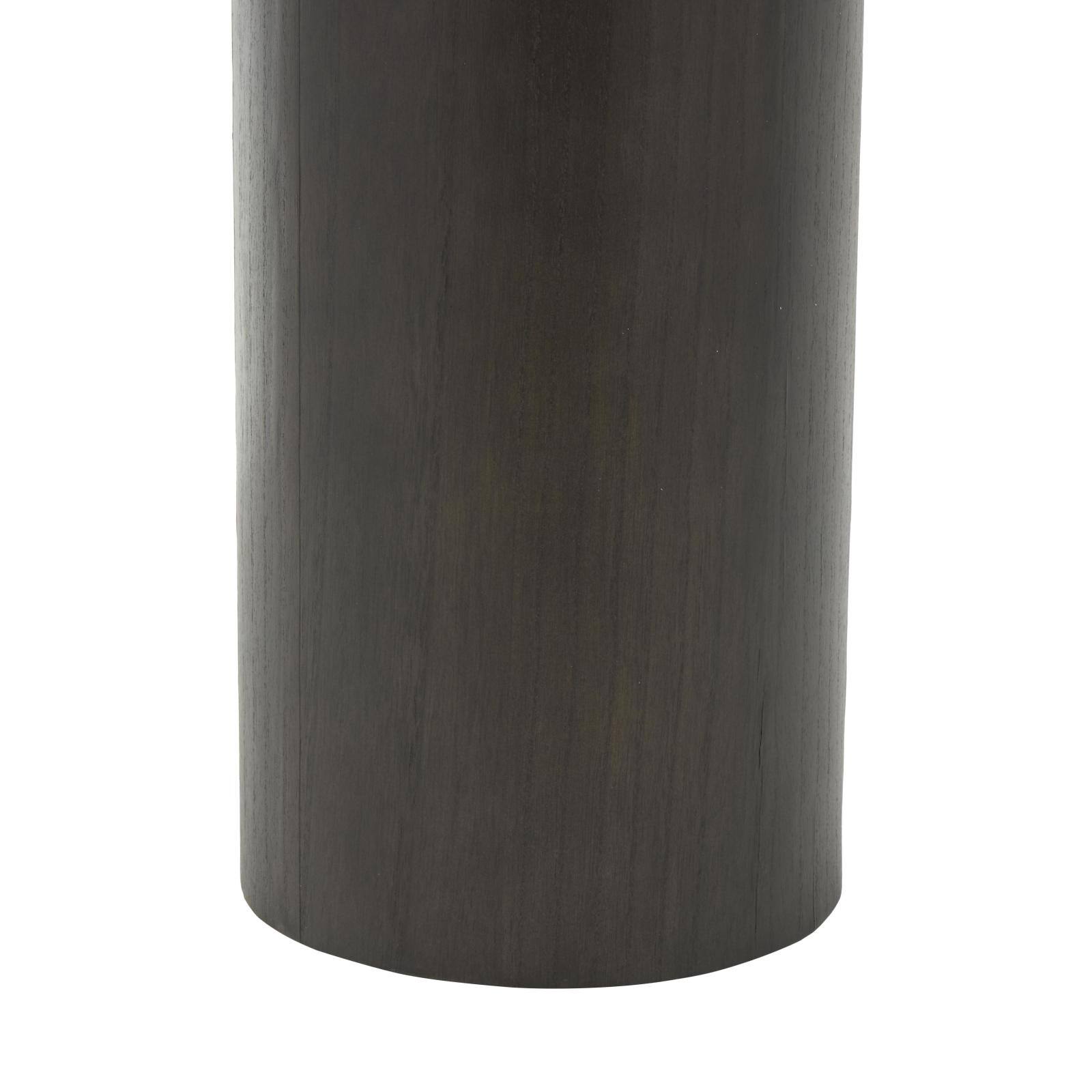 23" Black Pedestal Side End Accent Table with Rounded Square Top