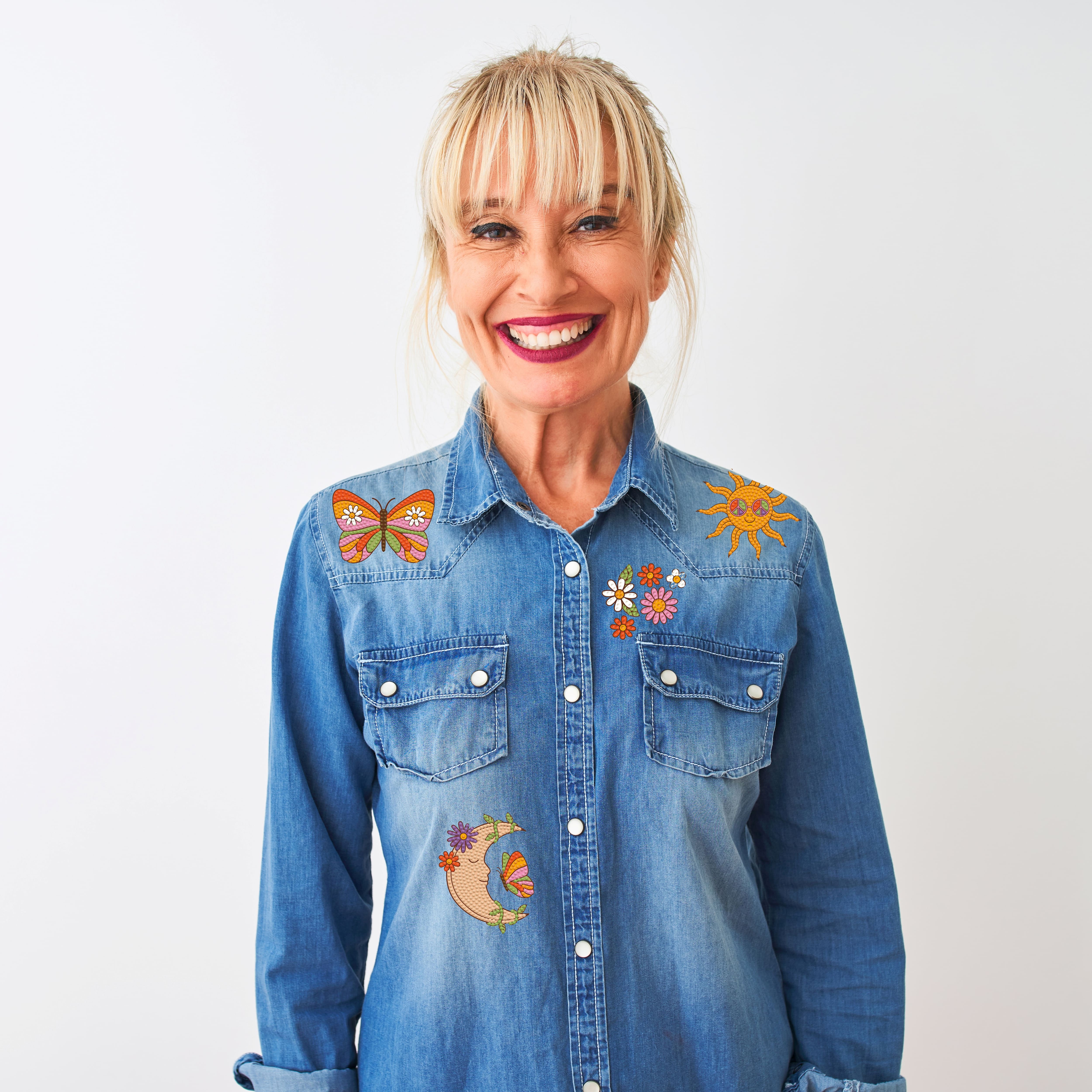 Diamond Dotz® Boho Sun & Moon Iron-On 'n' Dot Kit