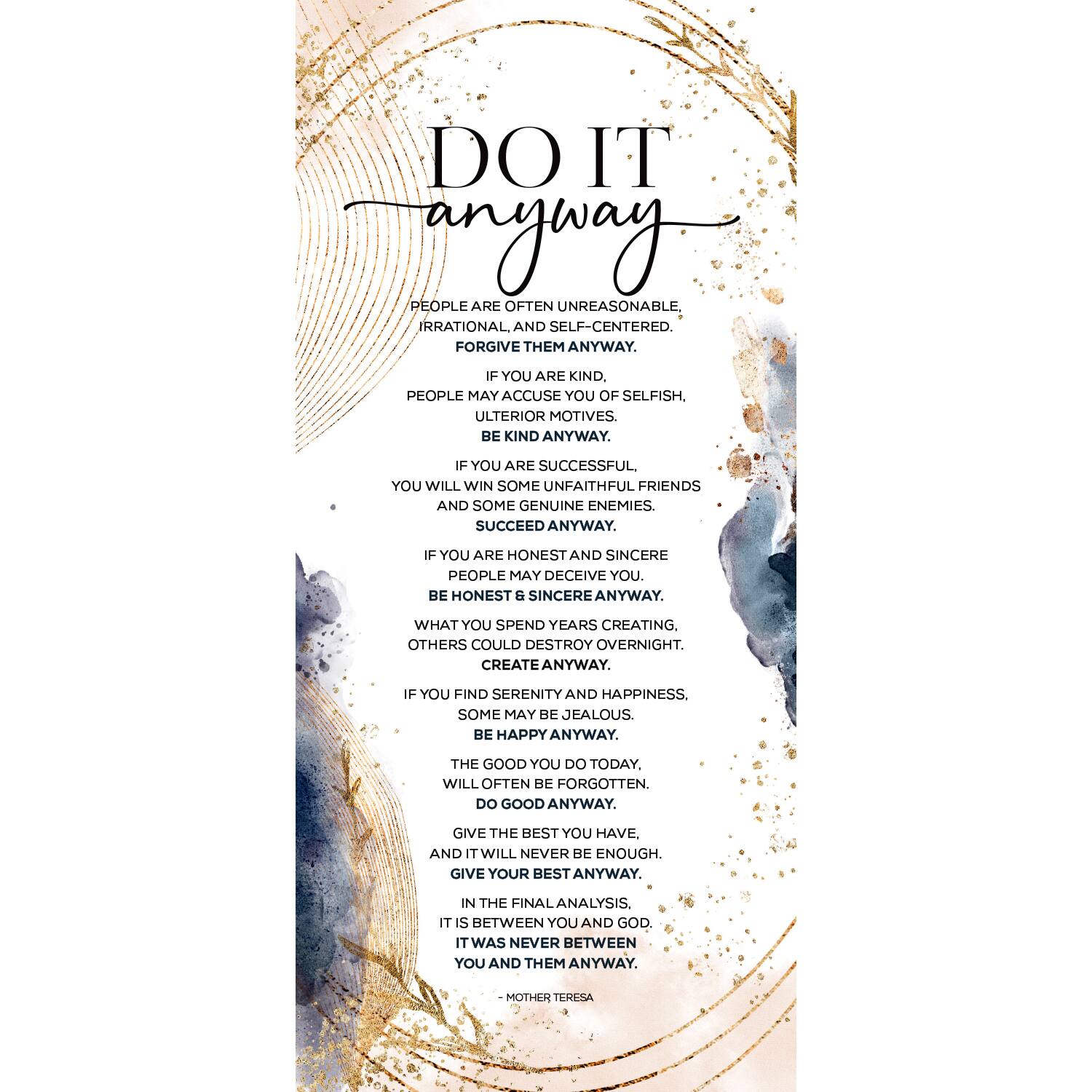 Do It Anyway Mother Teresa Wall Plaque | Michaels