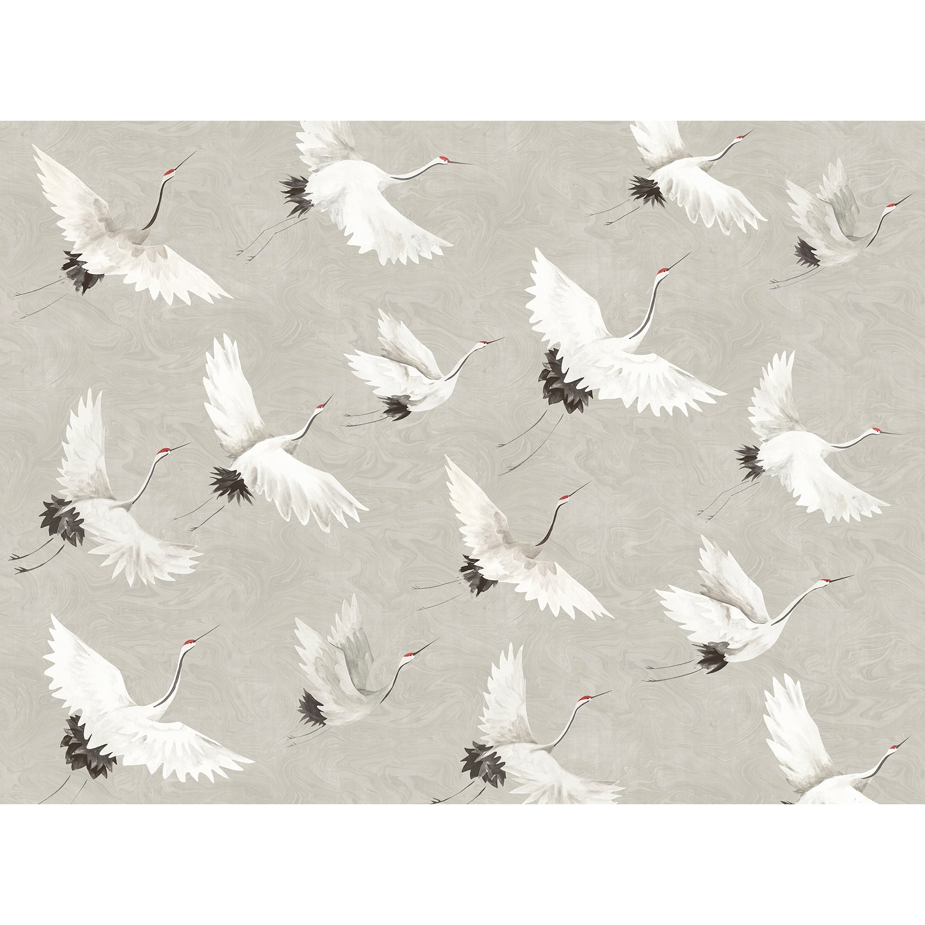 Katie Hunt Dove Gray Crane You Later Wall Mural