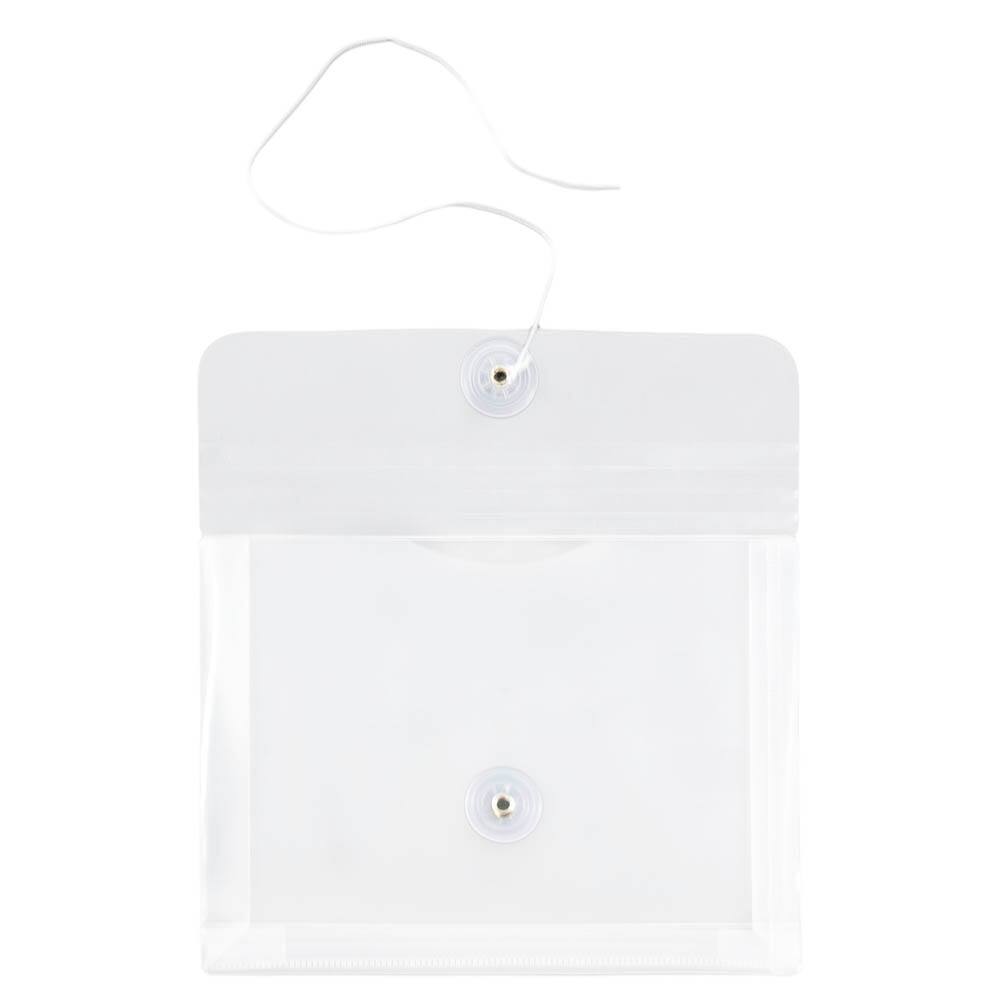JAM Paper 5.5" x 7.5" Button & String Tie Closure Plastic Envelopes, 12ct.