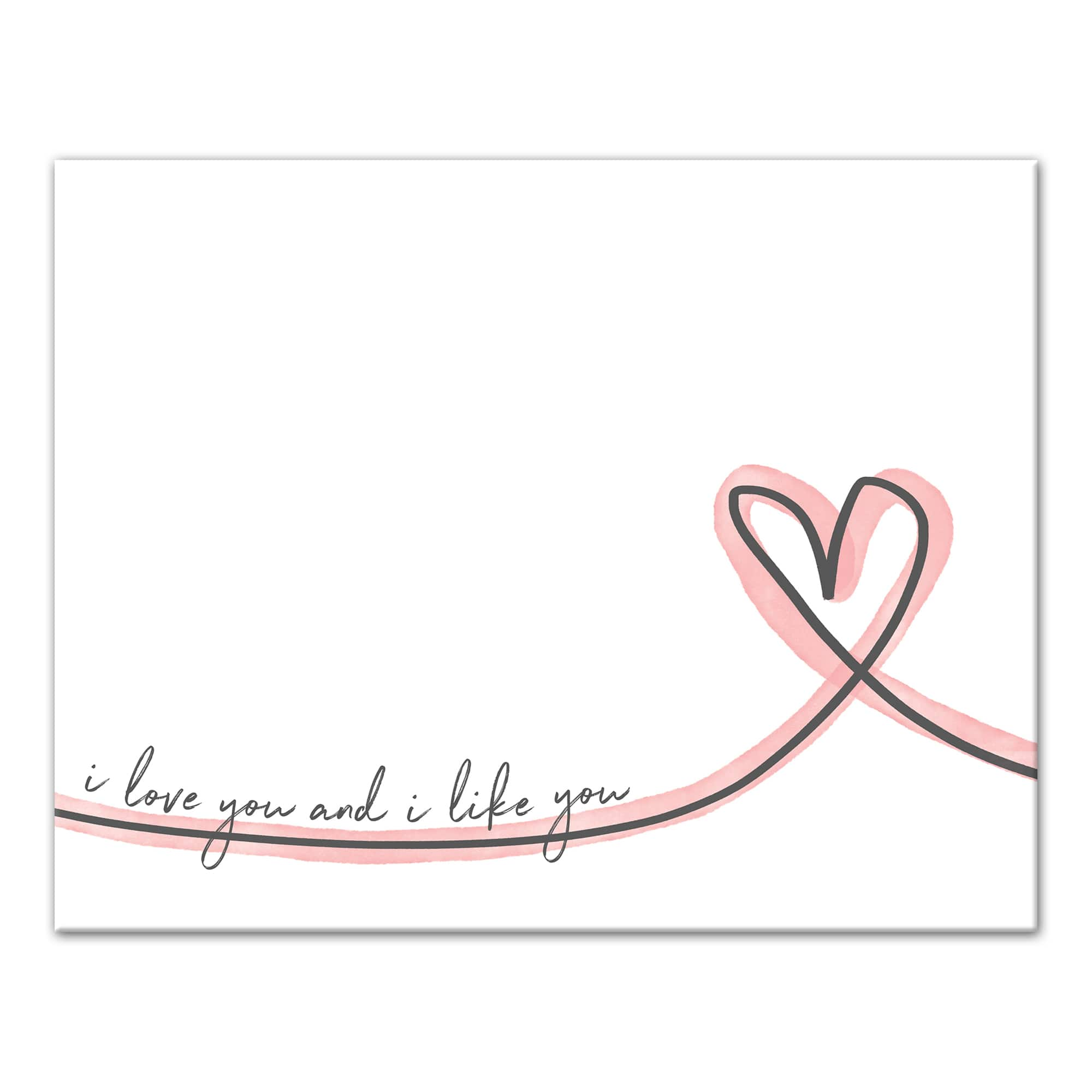 I Love You and I Like You Canvas Wall Art