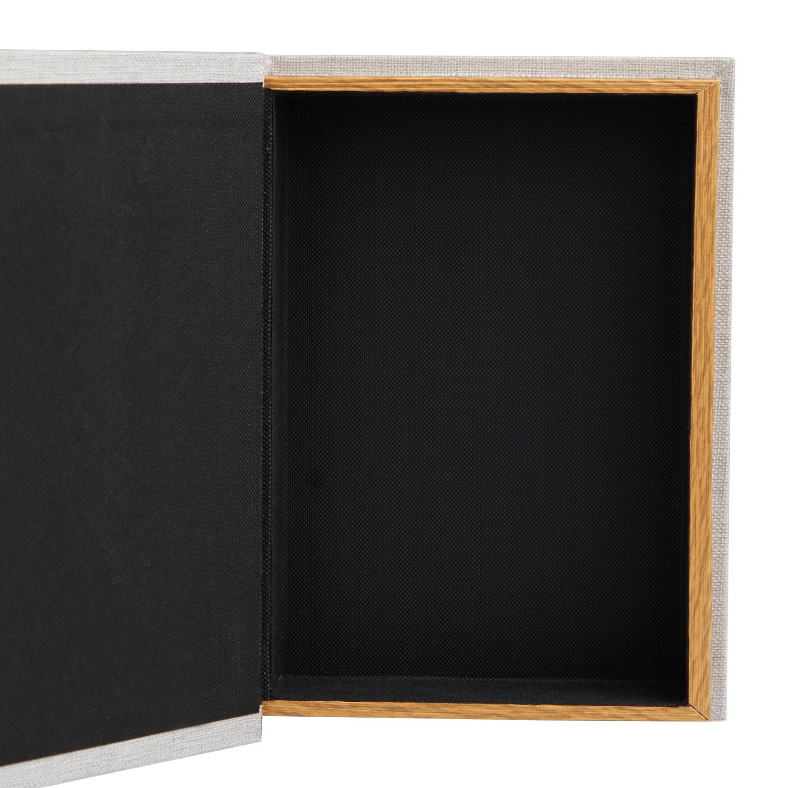 Light Gray Eat Drink Nap Linen Storage Book Box Set