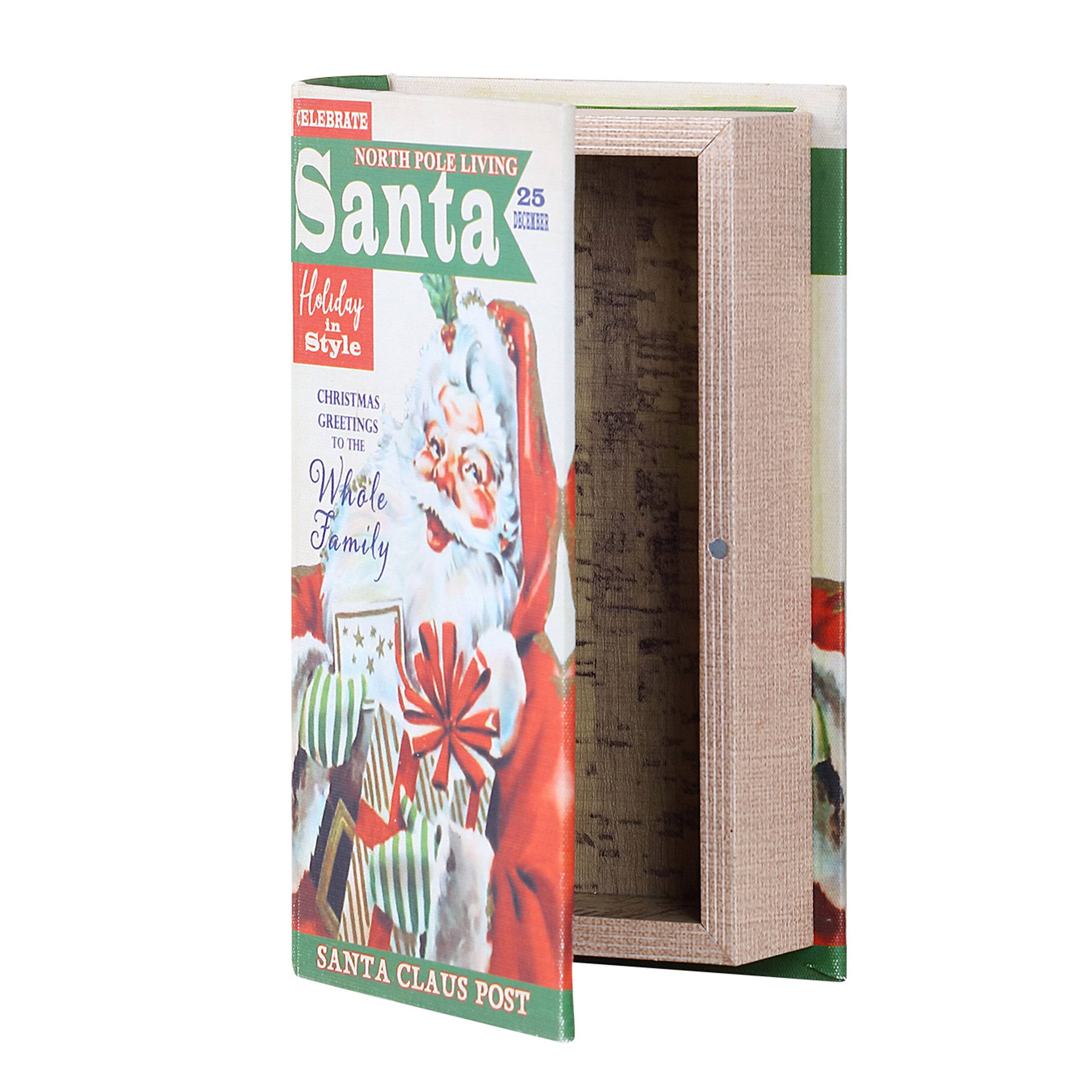 8&#x22; Santa Vintage Storage Box