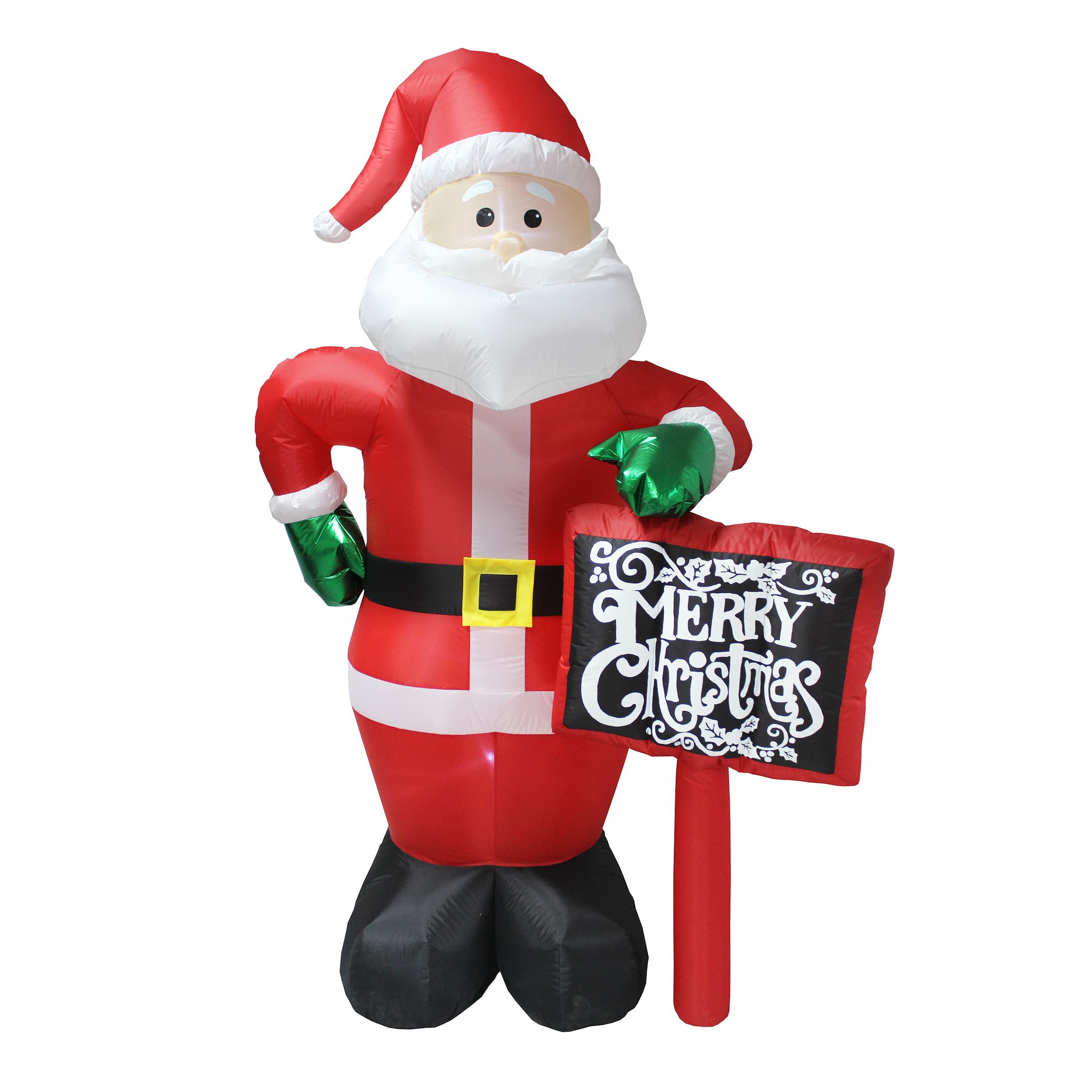 8ft. Inflatable Santa with Sign