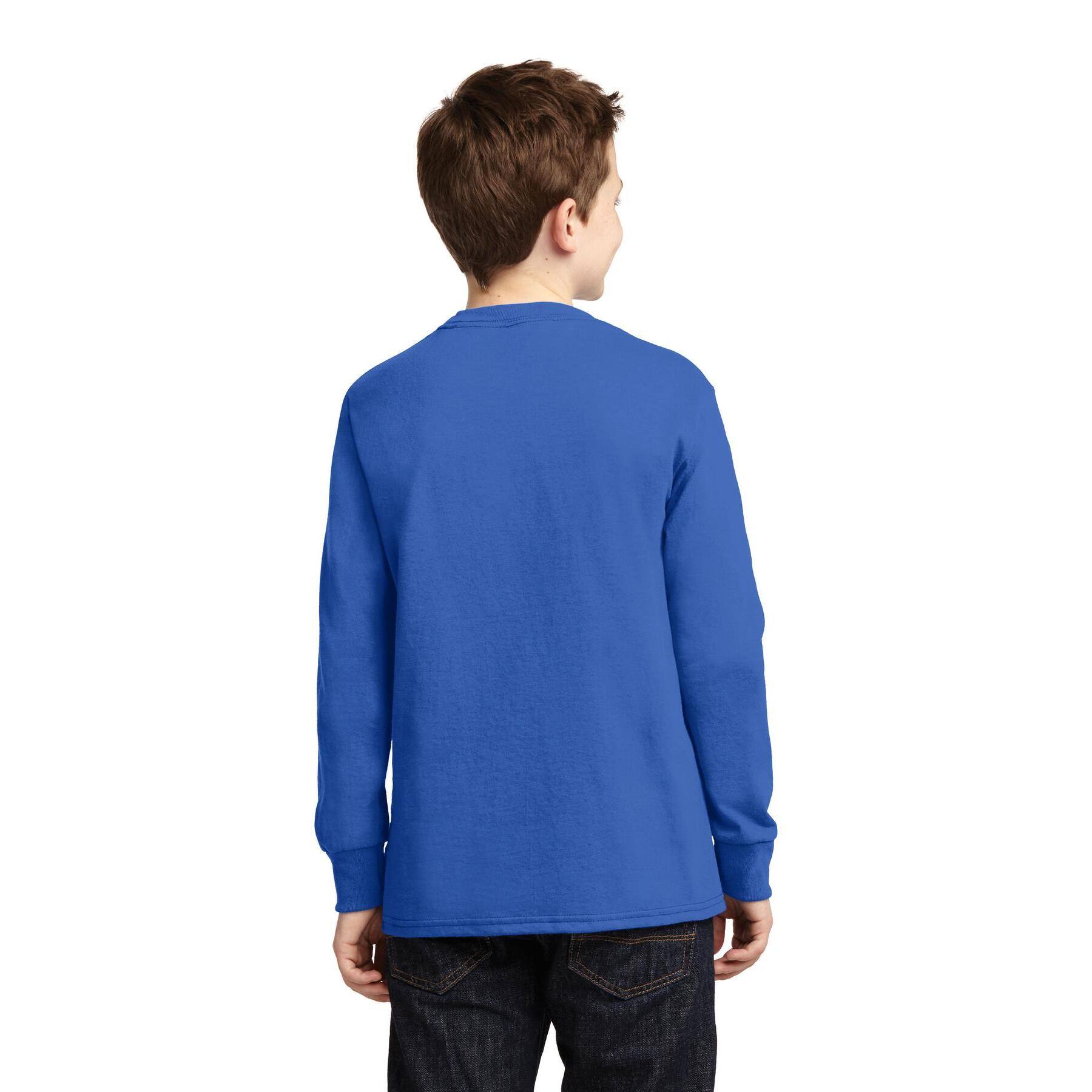 Port & Company® Youth Long Sleeve Core Cotton T-Shirt
