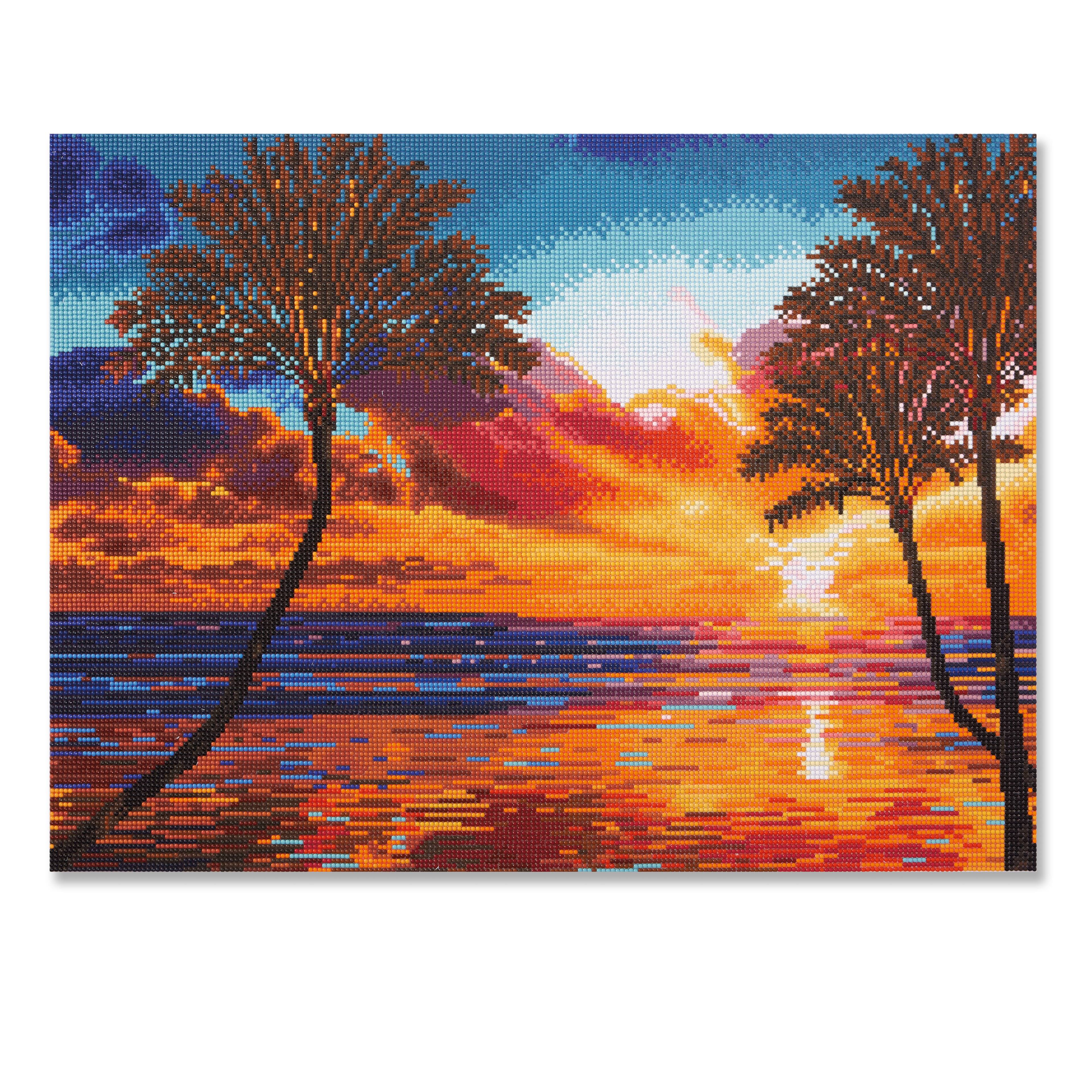 6 Pack: Sunset Palms Diamond Art Kit by Make Market®