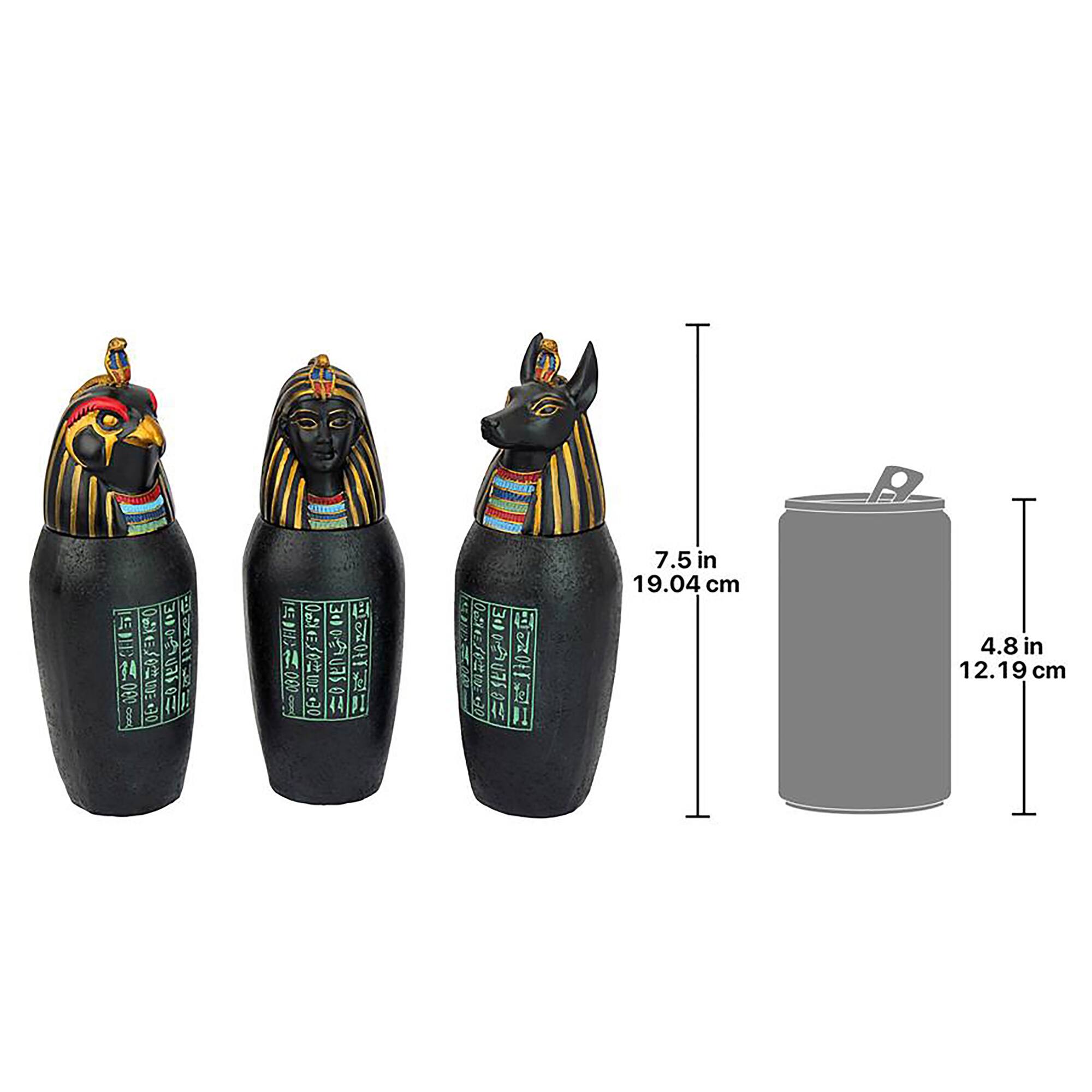 Design Toscano The Three Egyptian Canopic Jars of the Pharaoh's Tomb