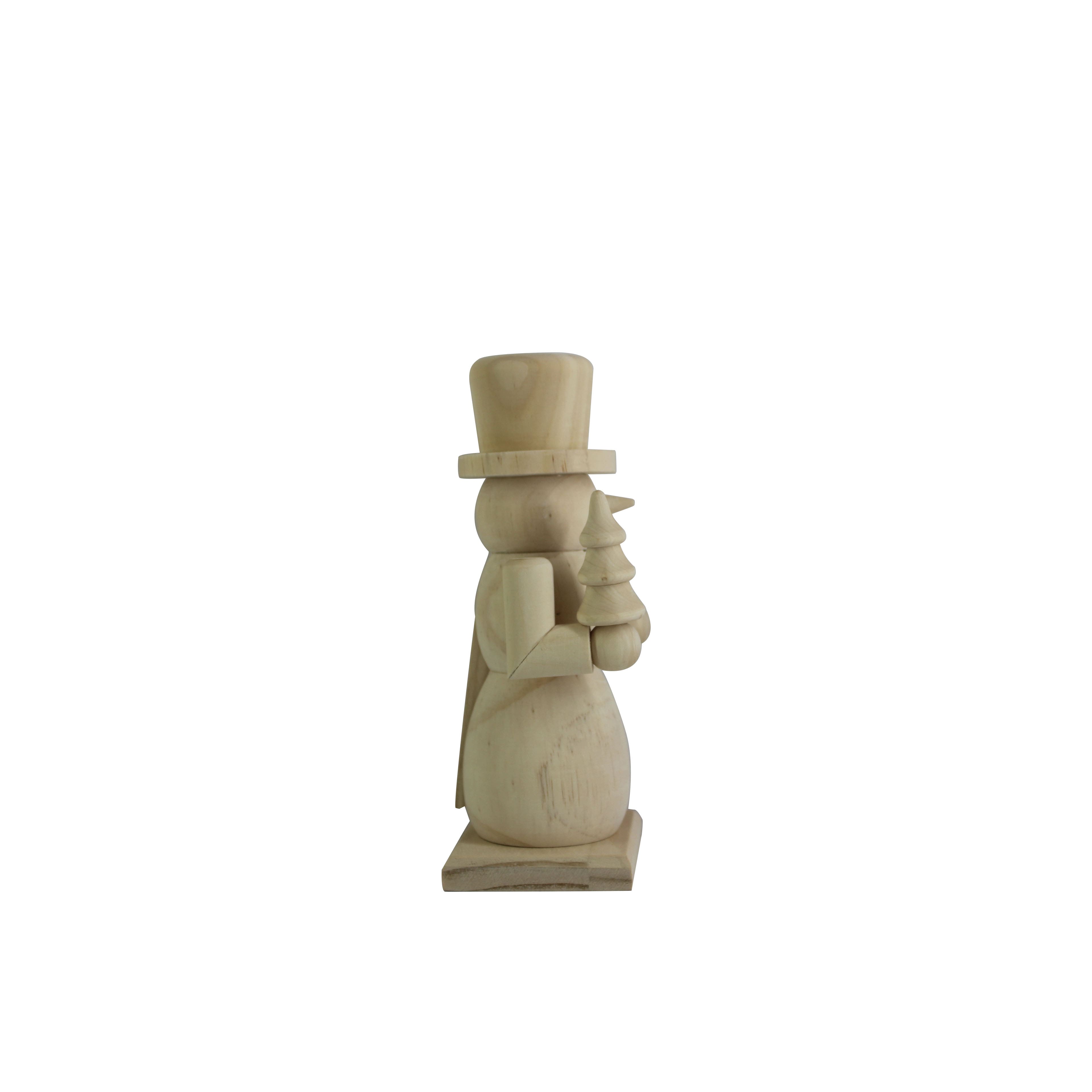 7&#x22; Snowman with Tree DIY Pinewood Nutcracker by Make Market&#xAE;