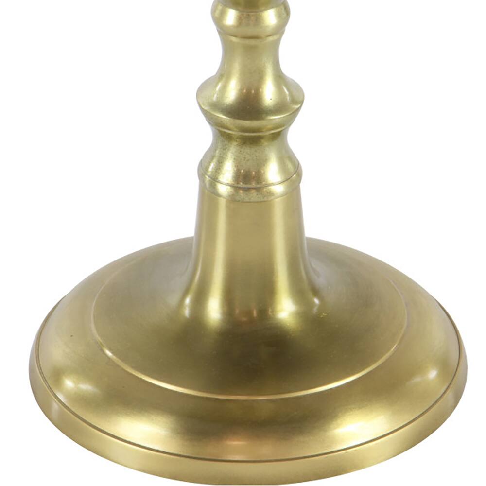 Gold Aluminum Traditional Pedestal Table