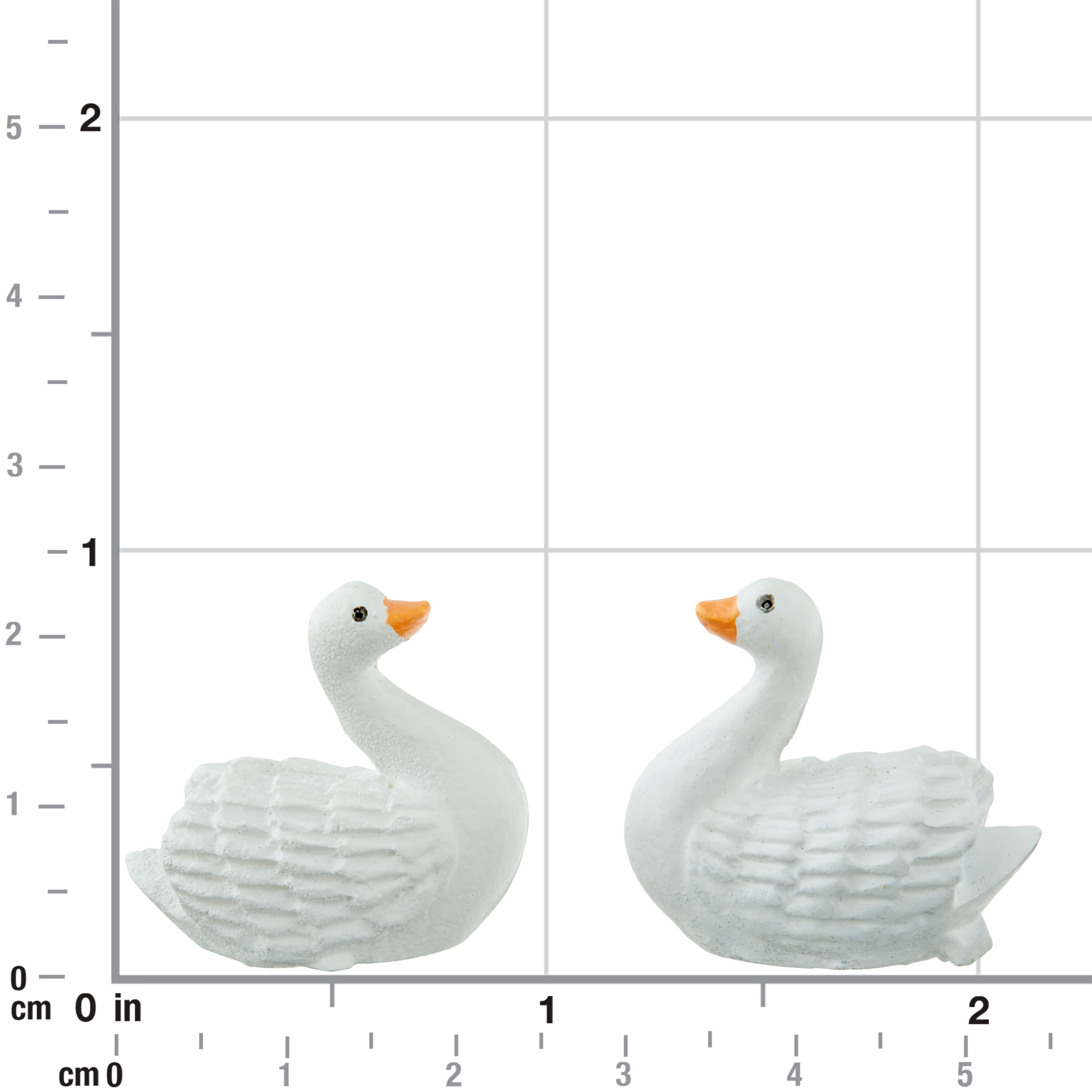 12 Packs: 2 ct. (24 total) Mini White Swans by Make Market&#xAE;