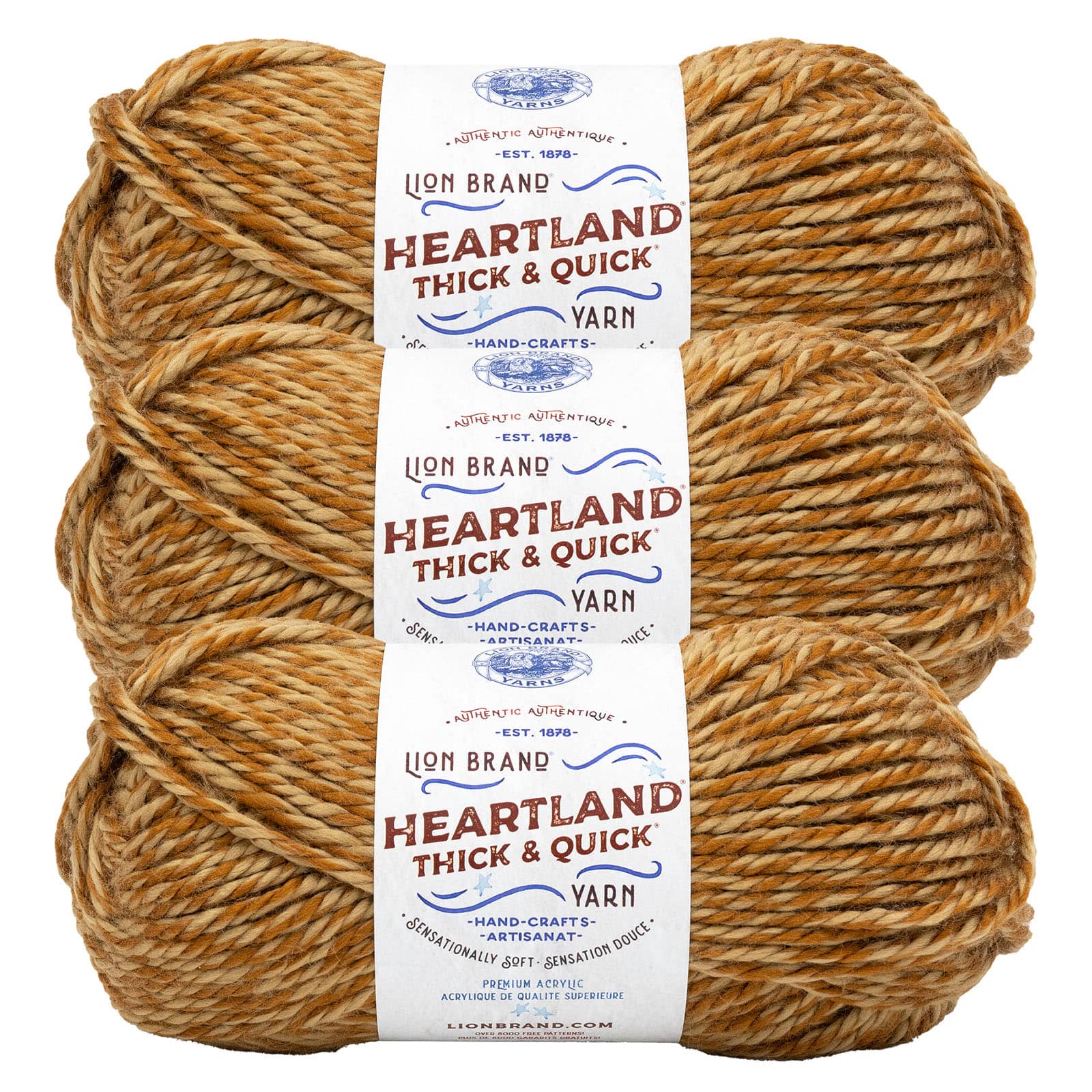 3 Pack Lion Brand® Heartland® Thick & Quick® Yarn