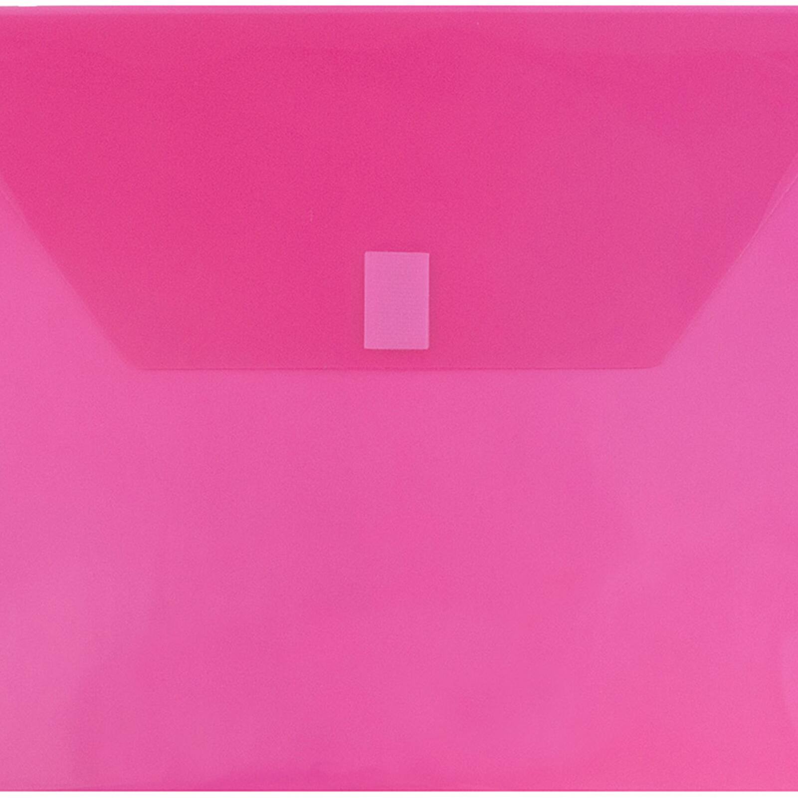 JAM Paper Booklet Plastic Envelopes with Hook &#x26; Loop Closure, 24ct.