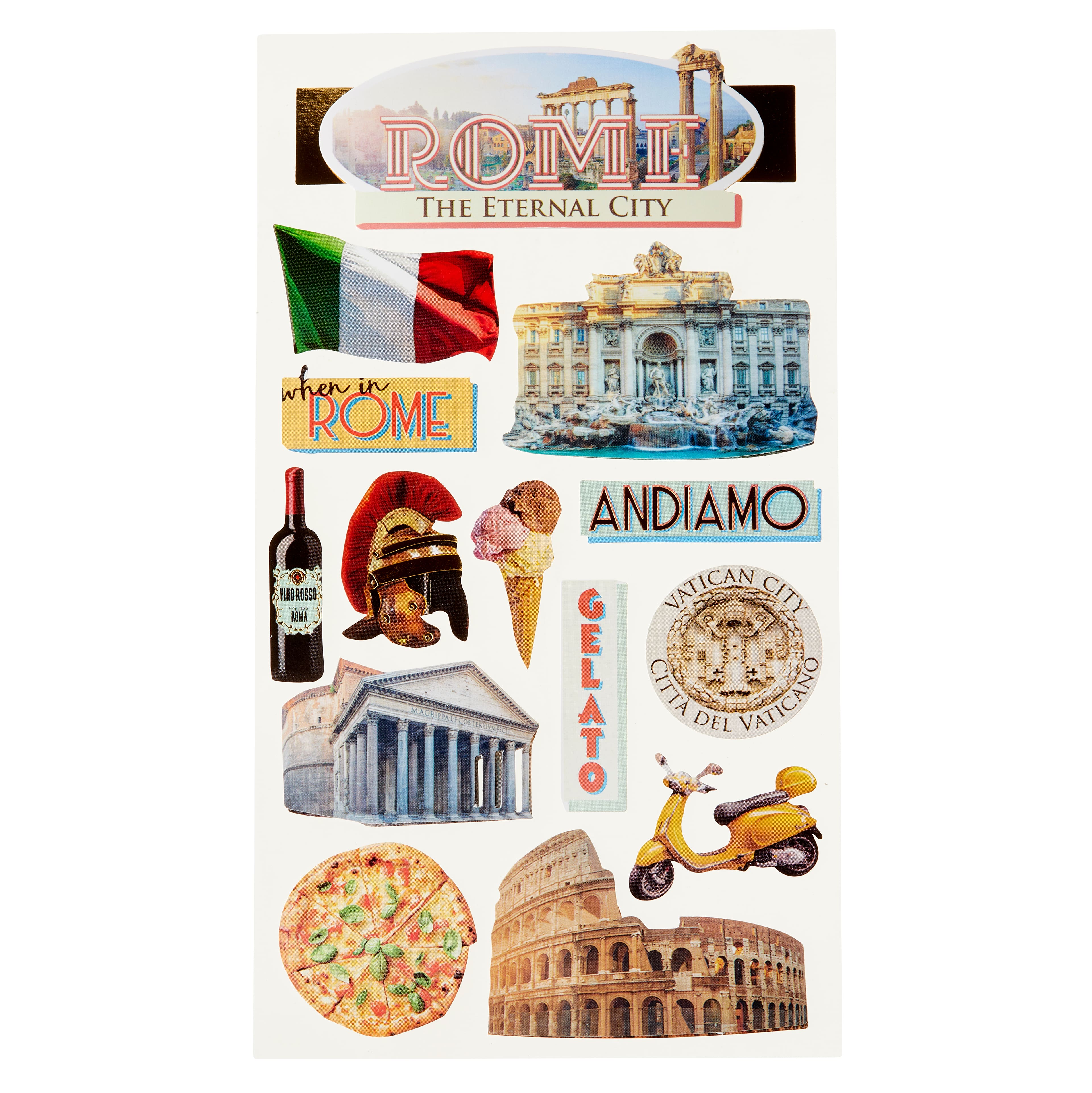 12 Pack: Rome Dimensional Stickers by Recollections&#x2122;