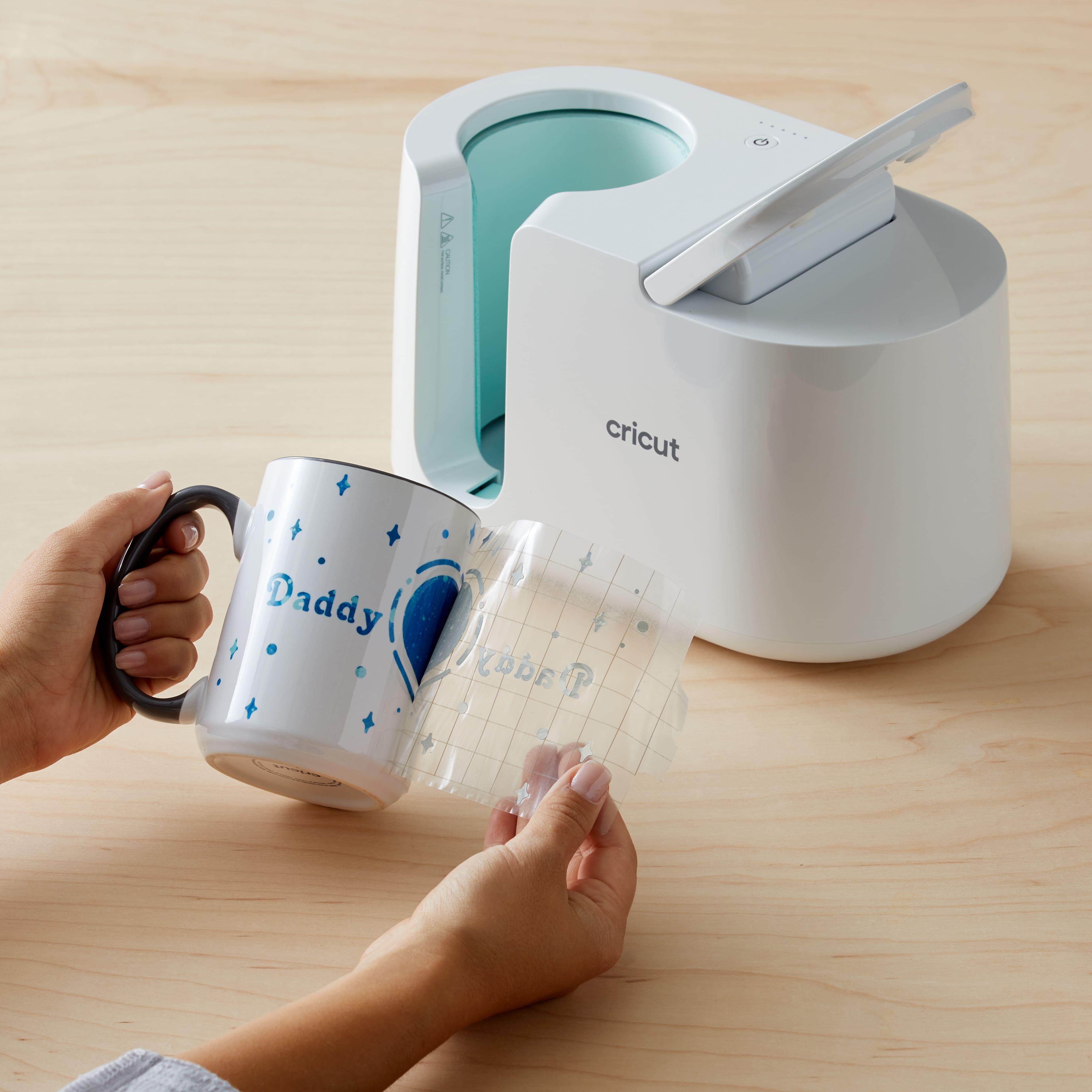 Tasses en céramique blanche et grise vierge de 425 ml de Cricut