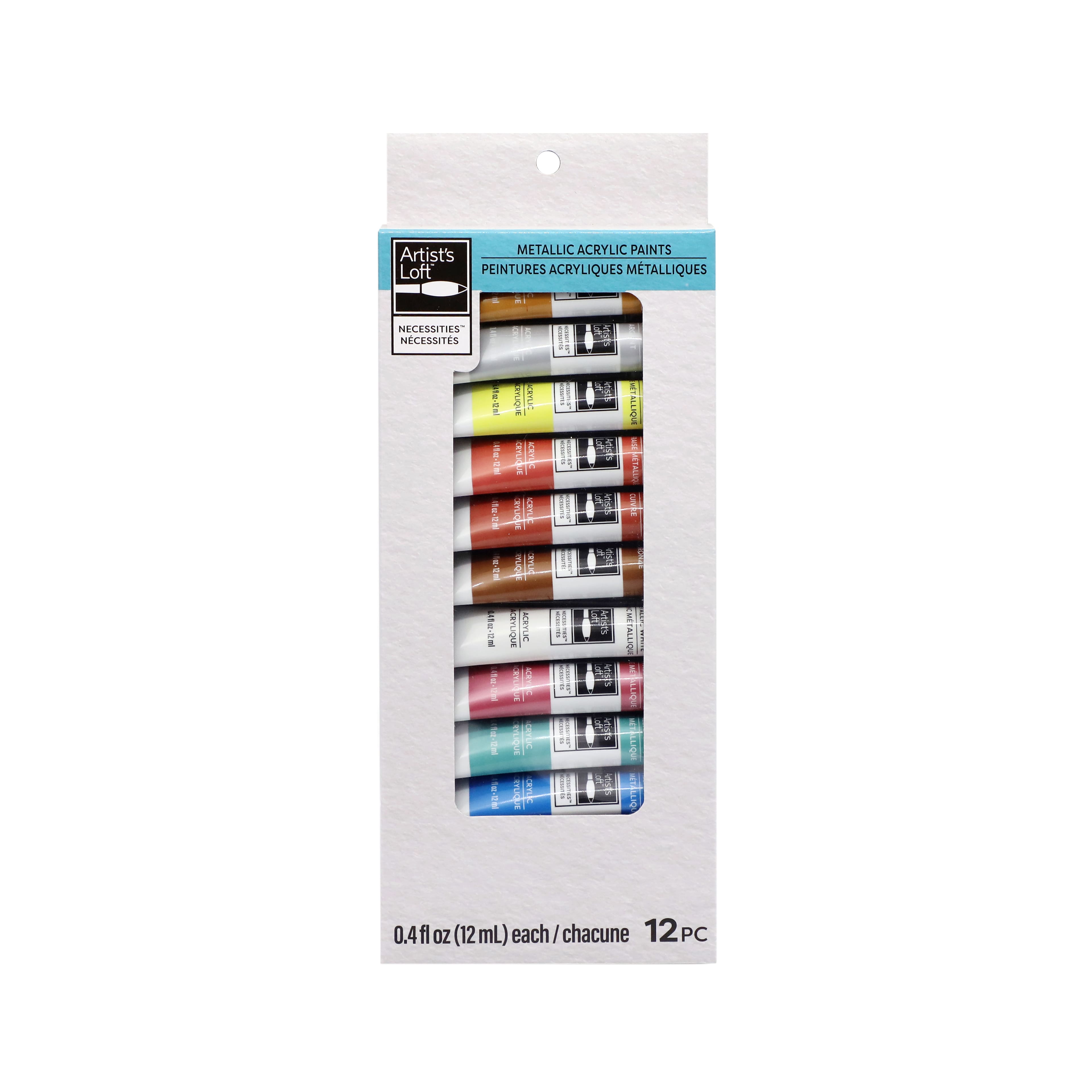 12 Color Metallic Acrylic Paint Set by Artist&#x27;s Loft&#x2122; Necessities&#x2122;