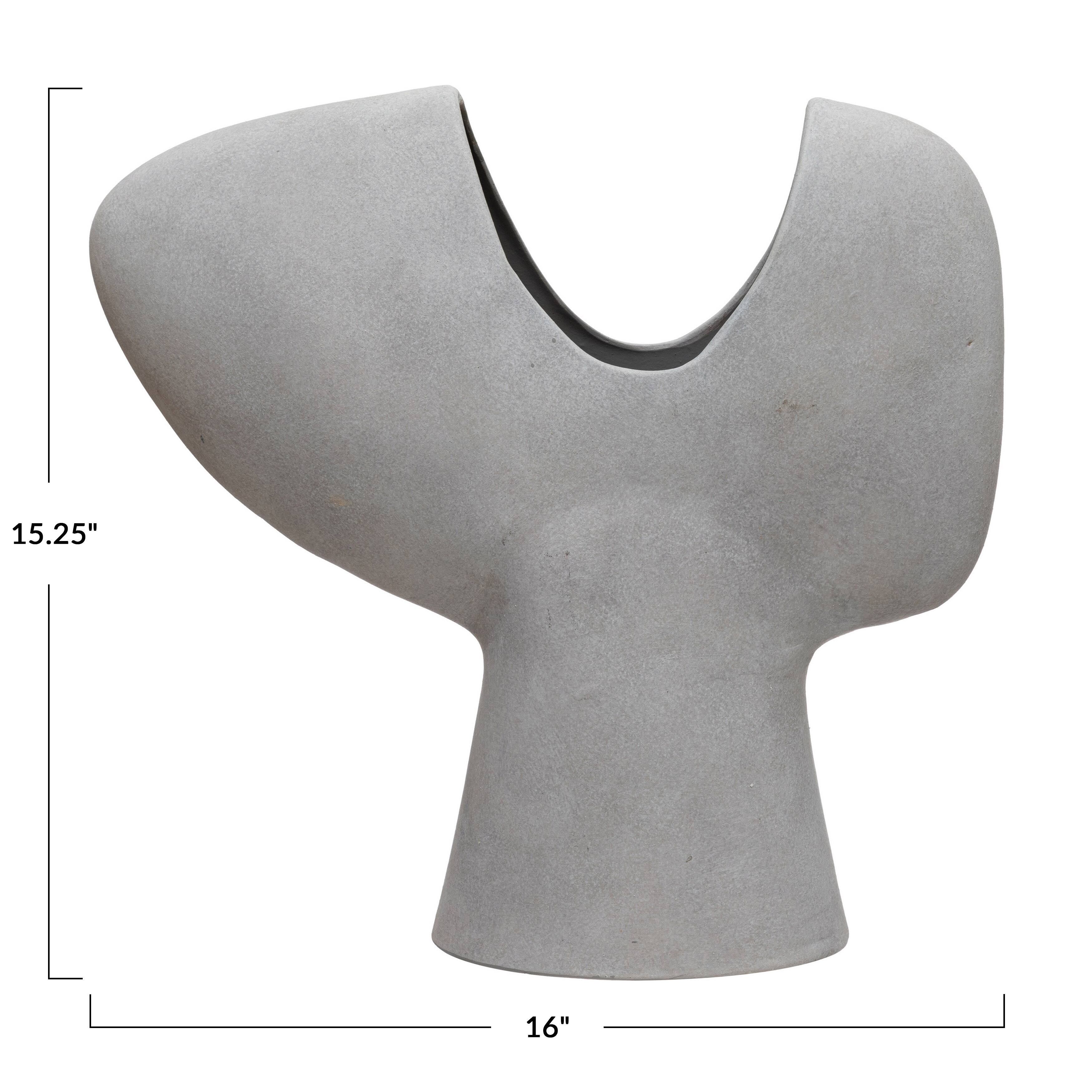 Hello Honey® 16" Modern Terra Cotta Abstract Vase