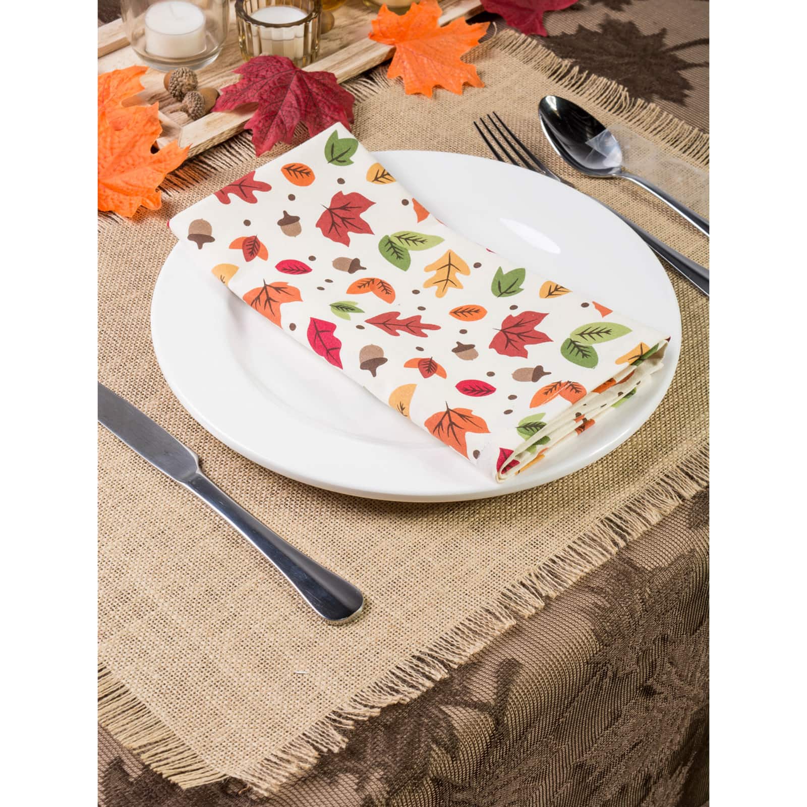 DII® Falling Leaves Print Dinner Napkins, 6ct.