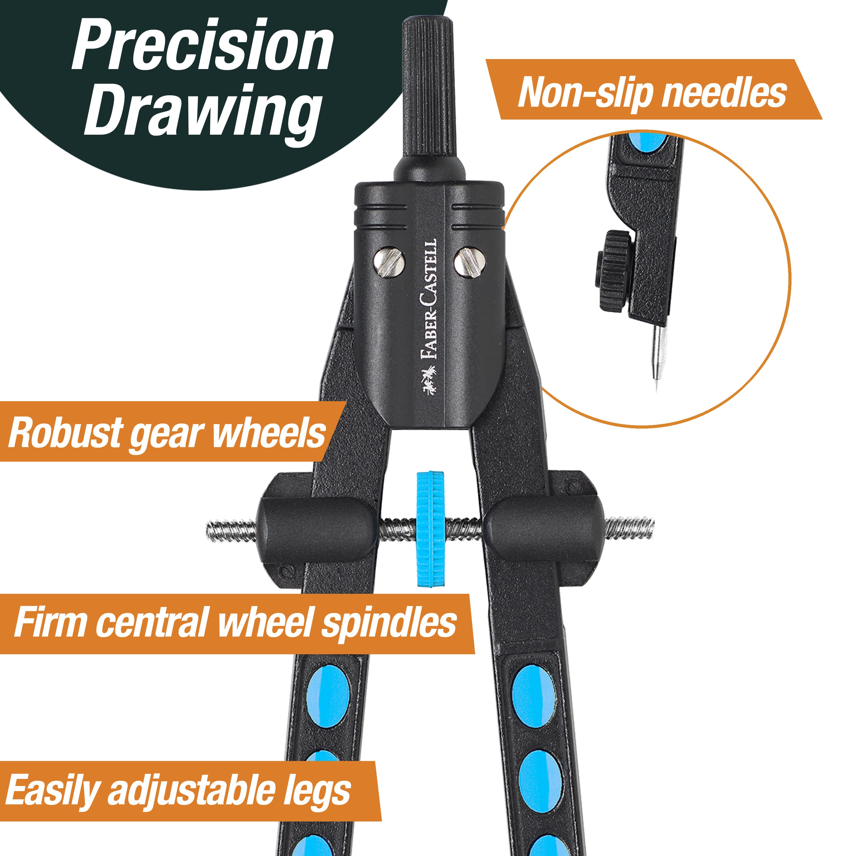 Faber-Castell&#xAE; Pearl Blue Quickset Compass