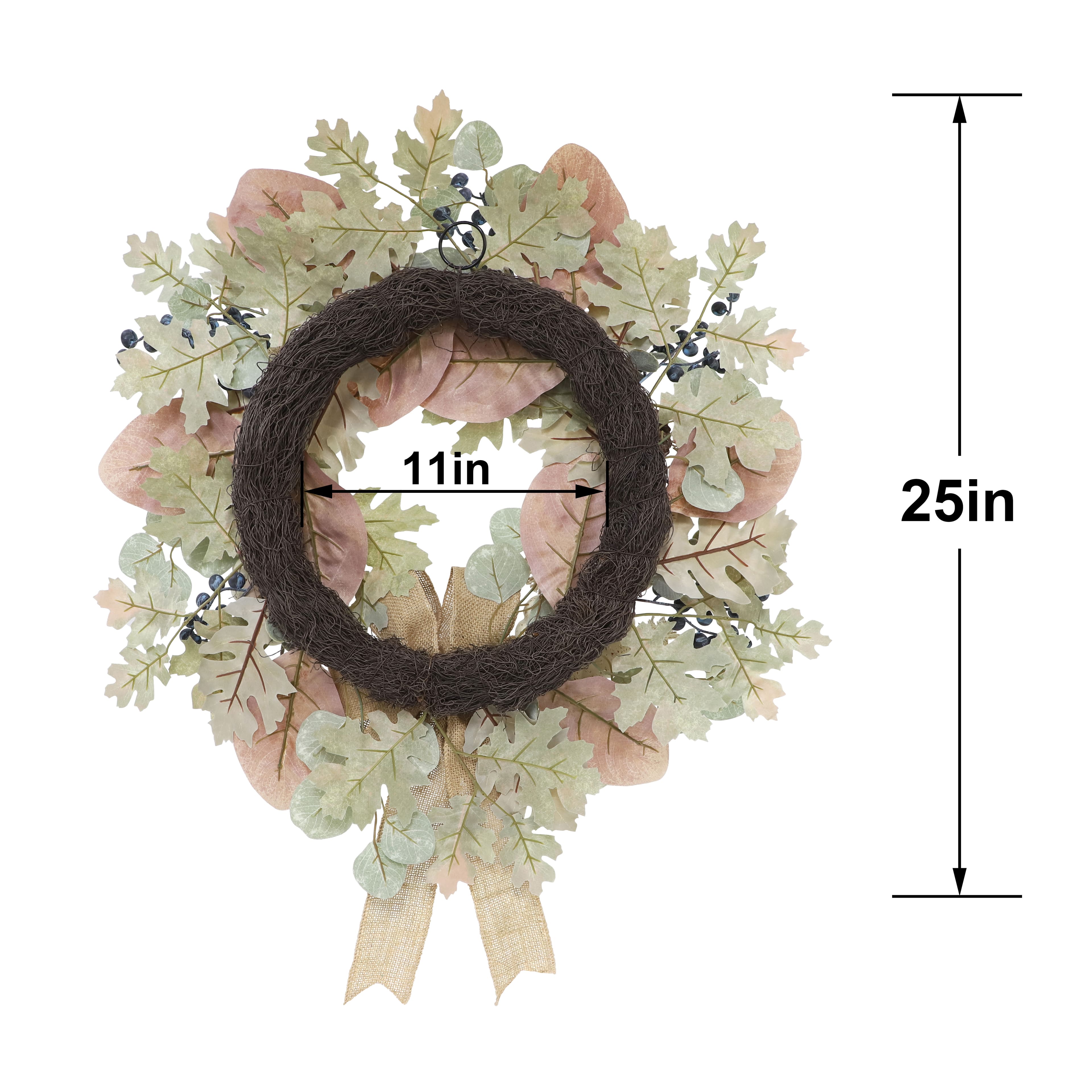 25&#x22; Eucalyptus &#x26; Pumpkin Floral Wreath by Ashland&#xAE;
