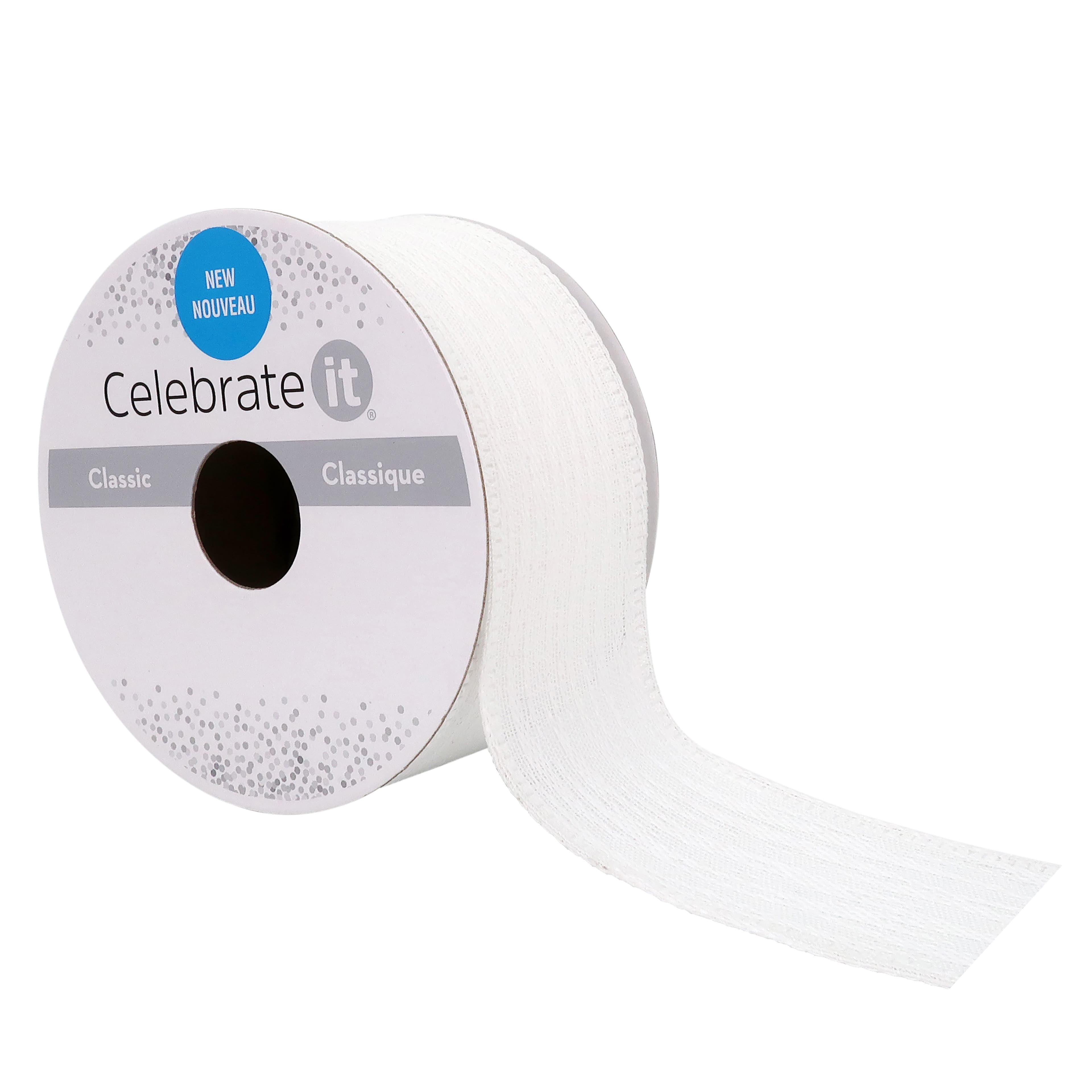 12 Pack: 1.5&#x22; x 3yd. White Wired Ribbon by Celebrate It&#x2122;