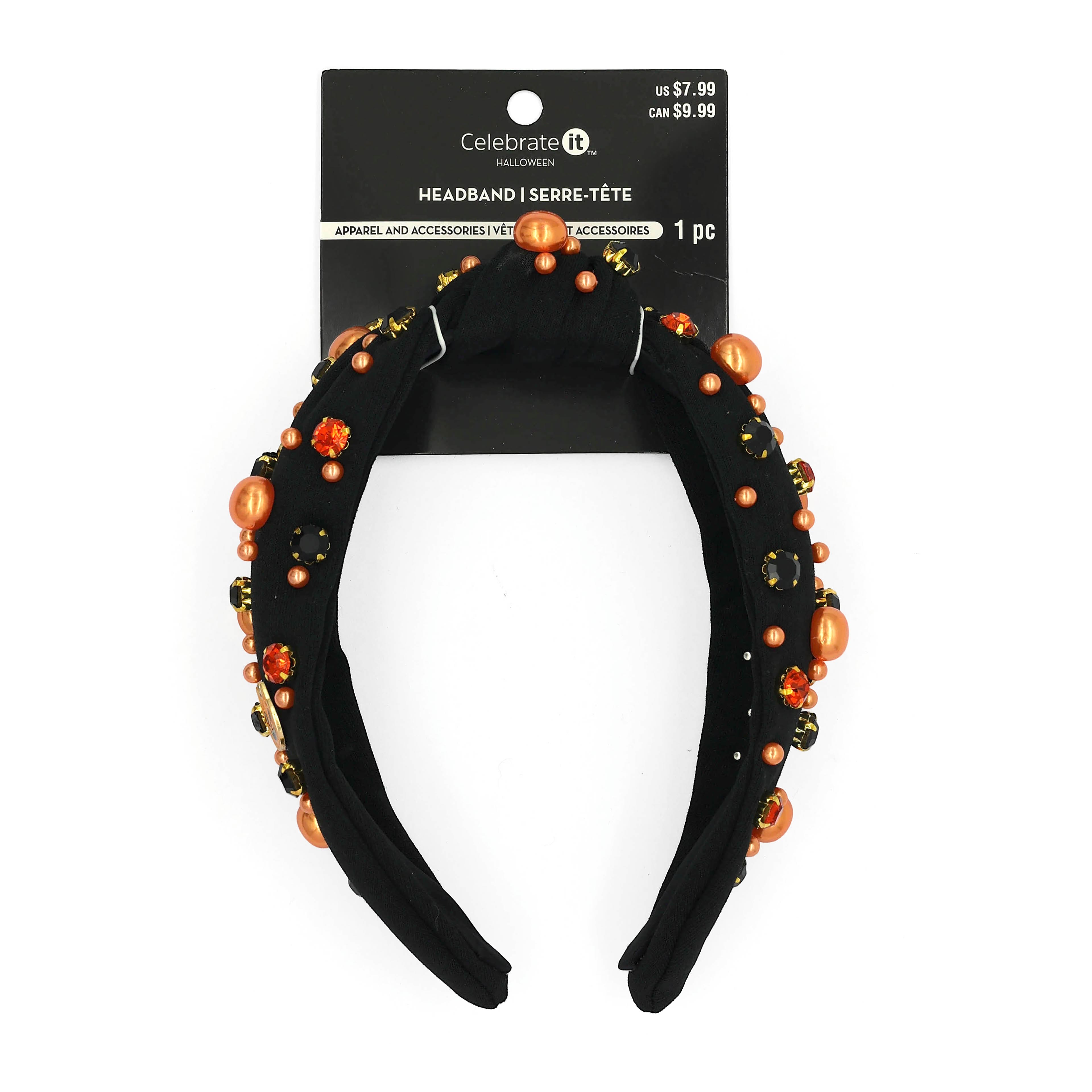 Orange &#x26; Black Jack-o&#x27;-Lantern Headband by Celebrate It&#x2122;